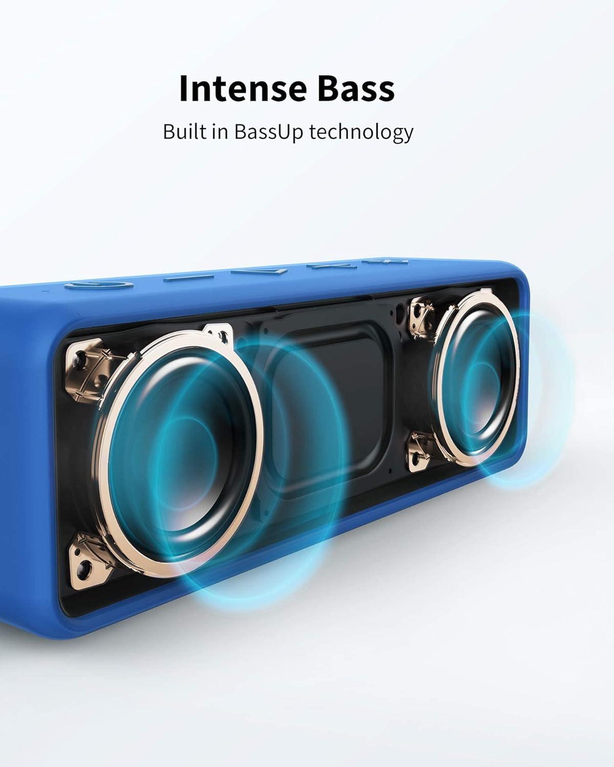 image:imageAnker Soundcore 2 Portable Bluetooth Speaker with Stereo Sound Bluetooth 5 Bassup IPX7 Waterproof 24Hour Playtime Wireless Speaker for Home Outdoors Travel Navy BlueBlue