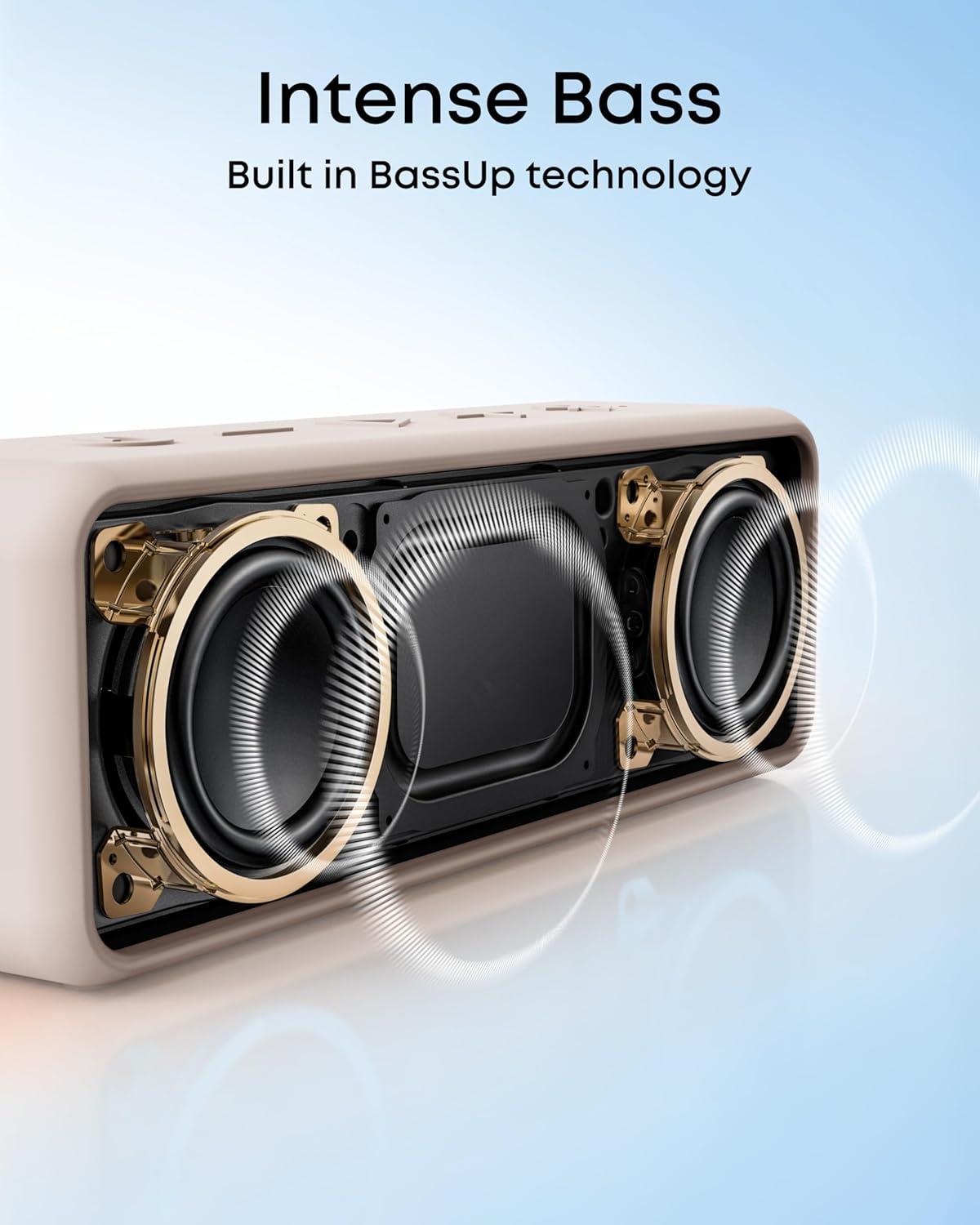 image:imageAnker Soundcore 2 Portable Bluetooth Speaker with Stereo Sound Bluetooth 5 Bassup IPX7 Waterproof 24Hour Playtime Wireless Speaker for Home Outdoors Travel BlueMocha Brown
