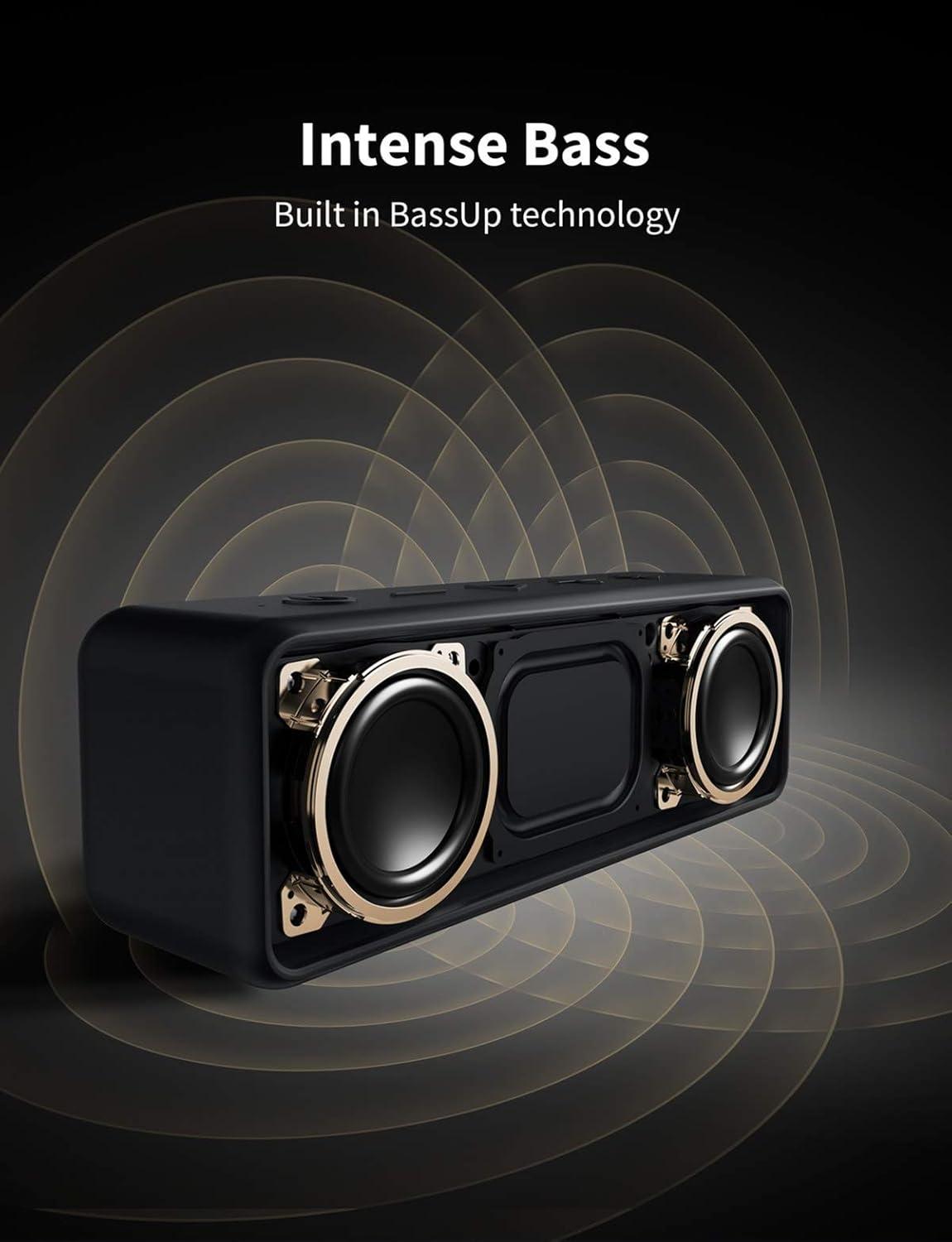 image:imageAnker Soundcore 2 Portable Bluetooth Speaker with Stereo Sound Bluetooth 5 Bassup IPX7 Waterproof 24Hour Playtime Wireless Speaker for Home Outdoors Travel BlueBlack