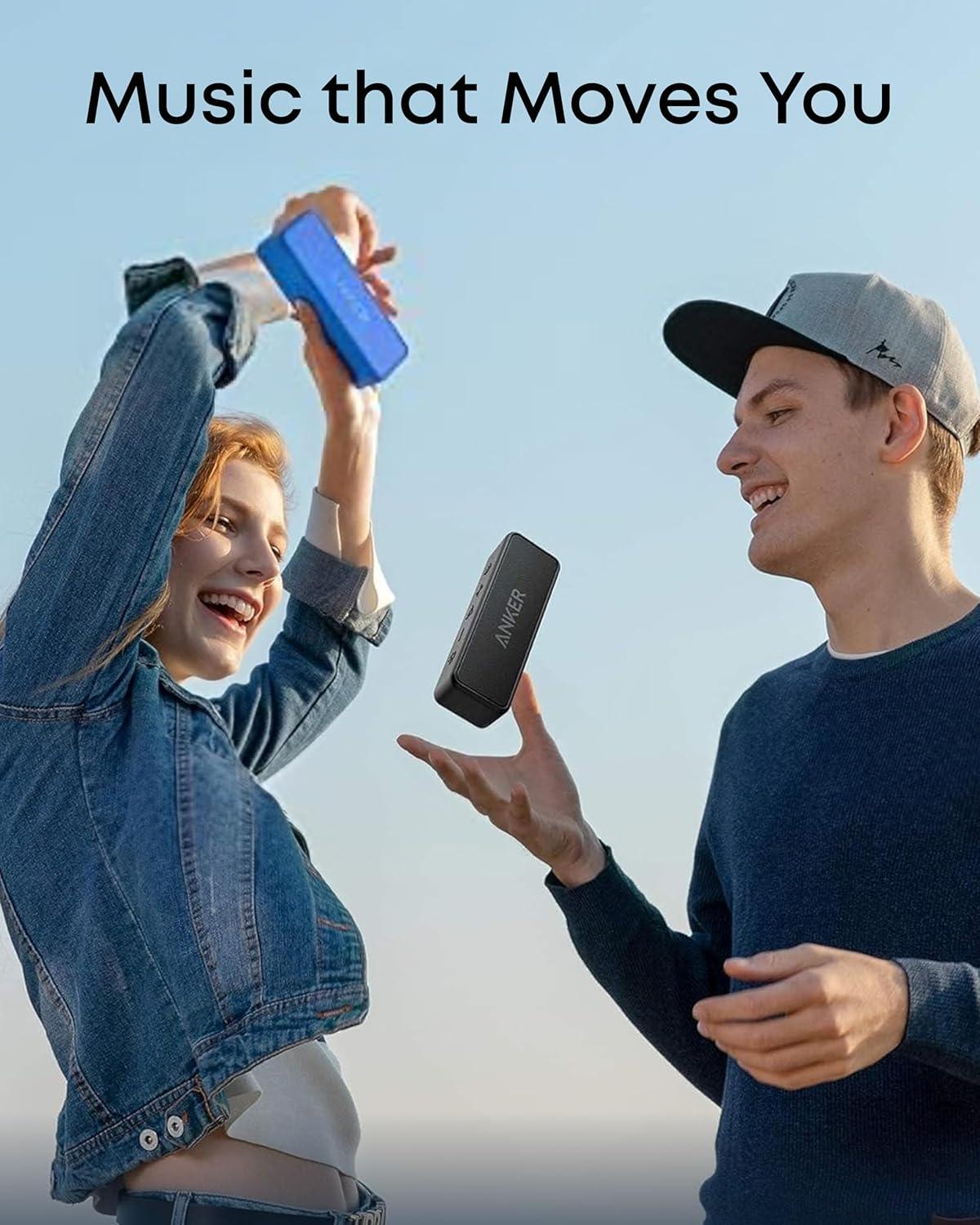 image:imageAnker Soundcore 2 Portable Bluetooth Speaker with Stereo Sound Bluetooth 5 Bassup IPX7 Waterproof 24Hour Playtime Wireless Speaker for Home Outdoors Travel Navy BlueBlue