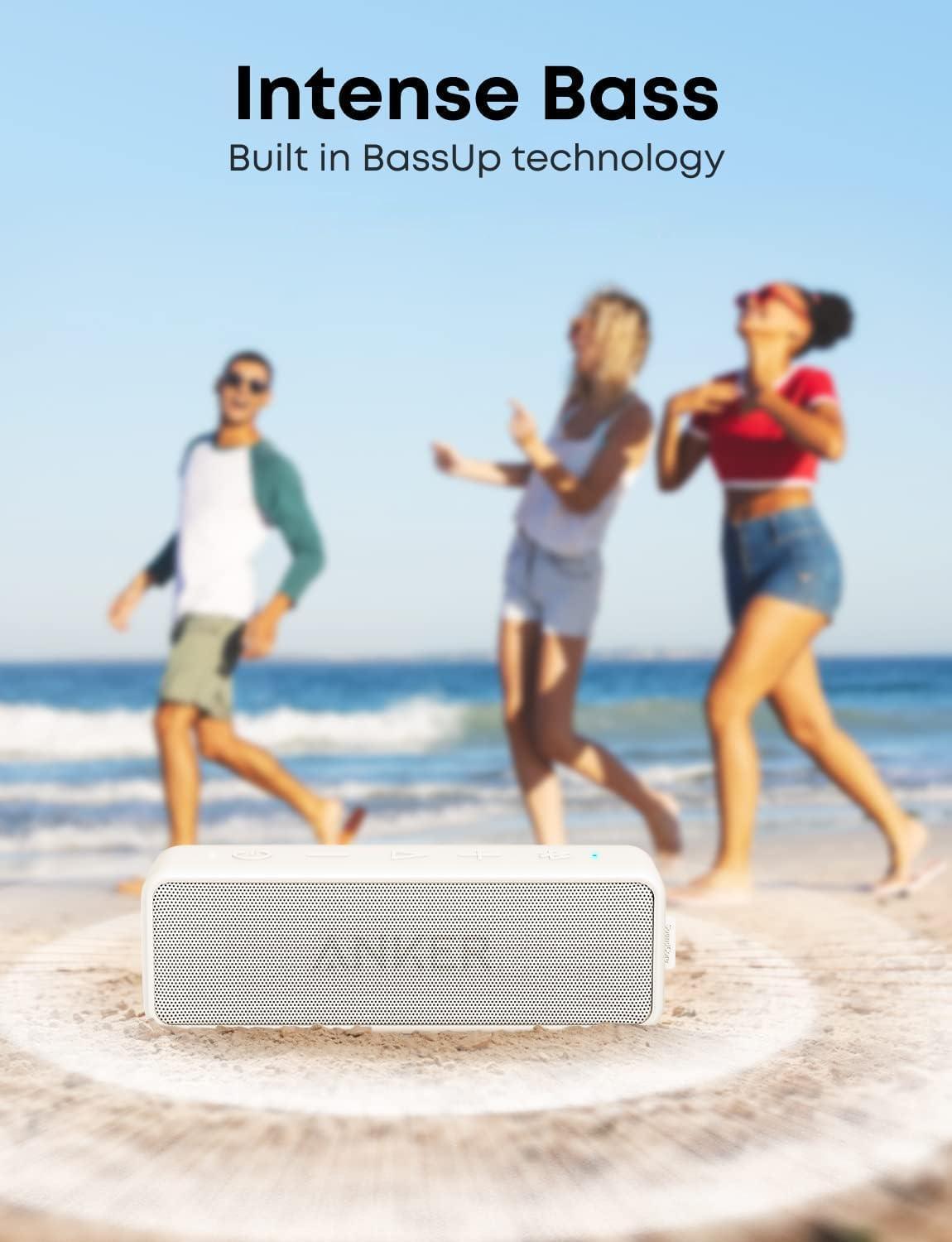 image:imageAnker Soundcore 2 Portable Bluetooth Speaker with Stereo Sound Bluetooth 5 Bassup IPX7 Waterproof 24Hour Playtime Wireless Speaker for Home Outdoors Travel BlueWhite