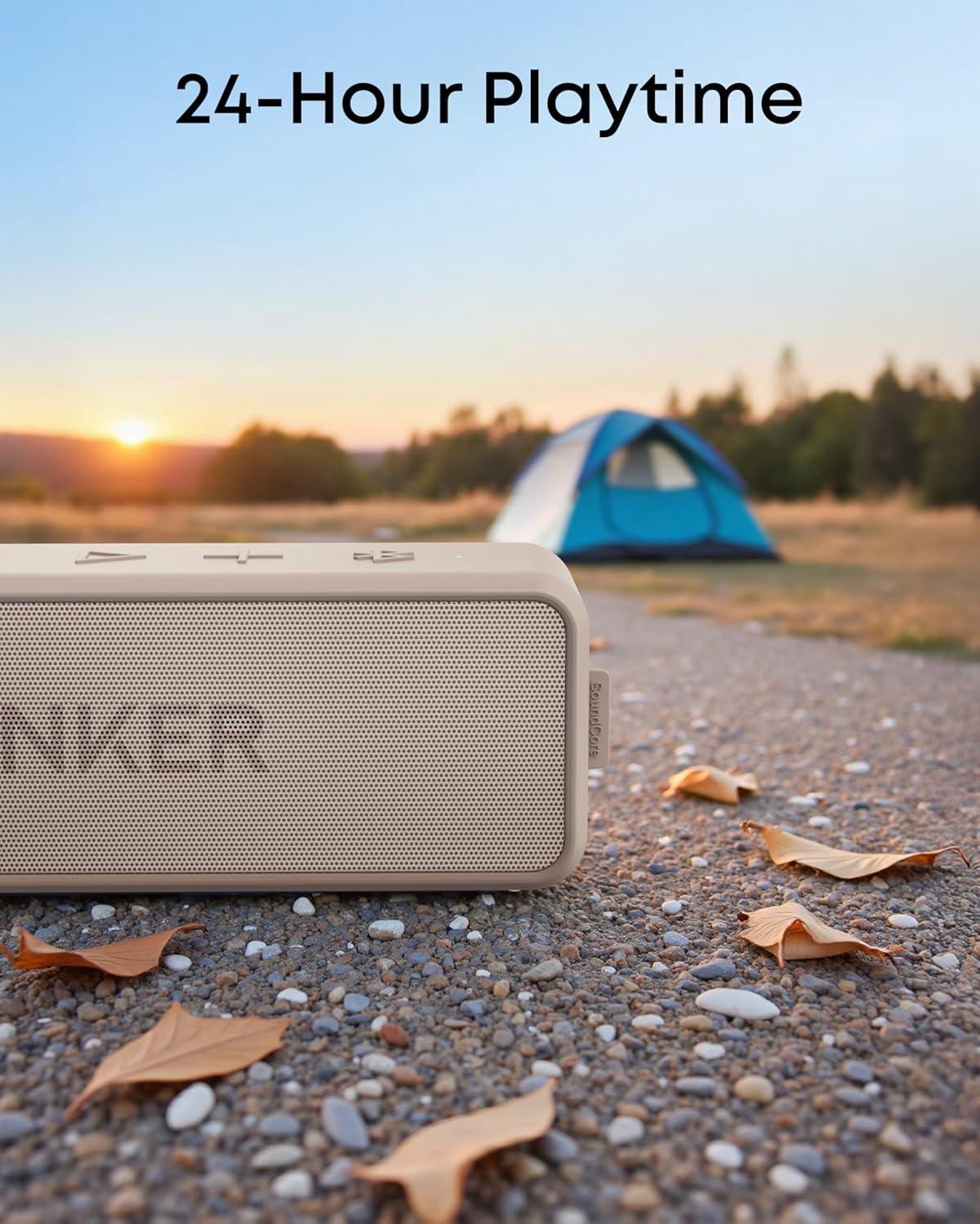 image:imageAnker Soundcore 2 Portable Bluetooth Speaker with Stereo Sound Bluetooth 5 Bassup IPX7 Waterproof 24Hour Playtime Wireless Speaker for Home Outdoors Travel BlueMocha Brown
