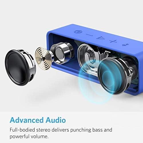 image:imageAnker Soundcore Upgraded Bluetooth Speaker with IPX5 Waterproof Stereo Sound 24H Playtime Portable Wireless Speaker for iPhone Samsung and More BlackBlue