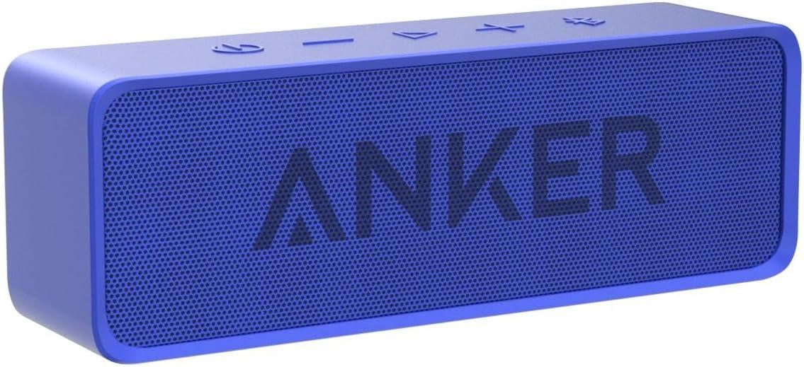 image:imageAnker Soundcore Upgraded Bluetooth Speaker with IPX5 Waterproof Stereo Sound 24H Playtime Portable Wireless Speaker for iPhone Samsung and More BlackBlue