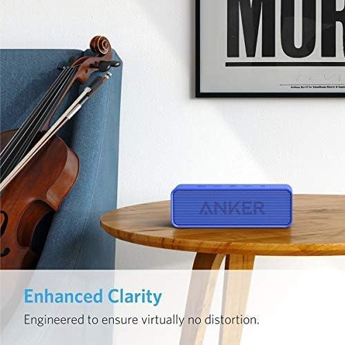 image:imageAnker Soundcore Upgraded Bluetooth Speaker with IPX5 Waterproof Stereo Sound 24H Playtime Portable Wireless Speaker for iPhone Samsung and More BlackBlue