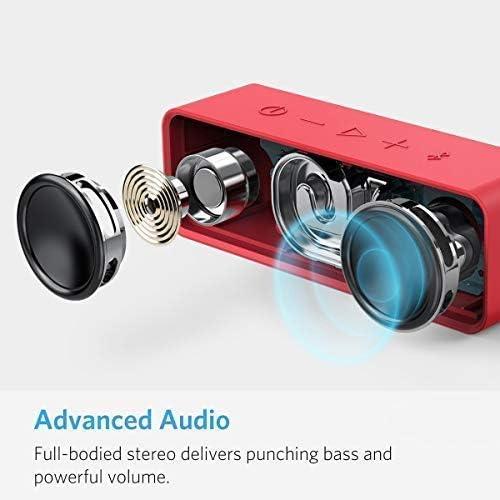 image:imageAnker Soundcore Upgraded Bluetooth Speaker with IPX5 Waterproof Stereo Sound 24H Playtime Portable Wireless Speaker for iPhone Samsung and More BlackRed