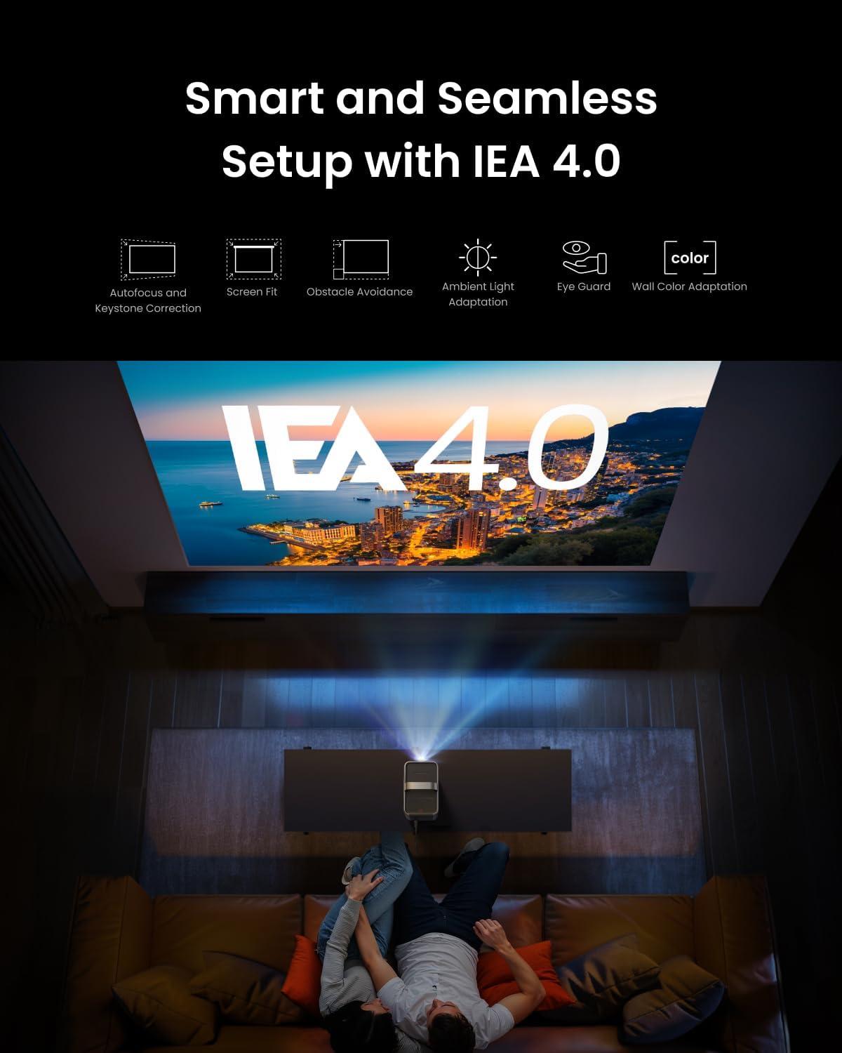 image:imageNEBULA Cosmos Laser 4K Projector 2200 ANSI Lumens Android TV with Dongle Autofocus Auto Keystone Correction Screen Fit Home Theater Projector with WiFi amp Bluetooth for Office and Business UseCosmos 4K SE 1800 ANSI