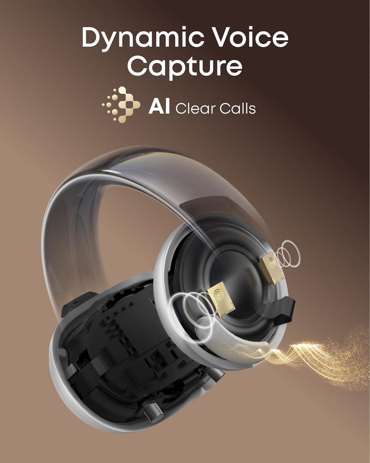 image:imageSoundcore AeroClip by Anker OpenEar Earbuds ClipOn Headphones Adaptive Comfort Clear Calls with 4 Mics and AI Stable Fit 12mm Drivers for Powerful Bass HiRes OpenRing DesignChampagne Mist
