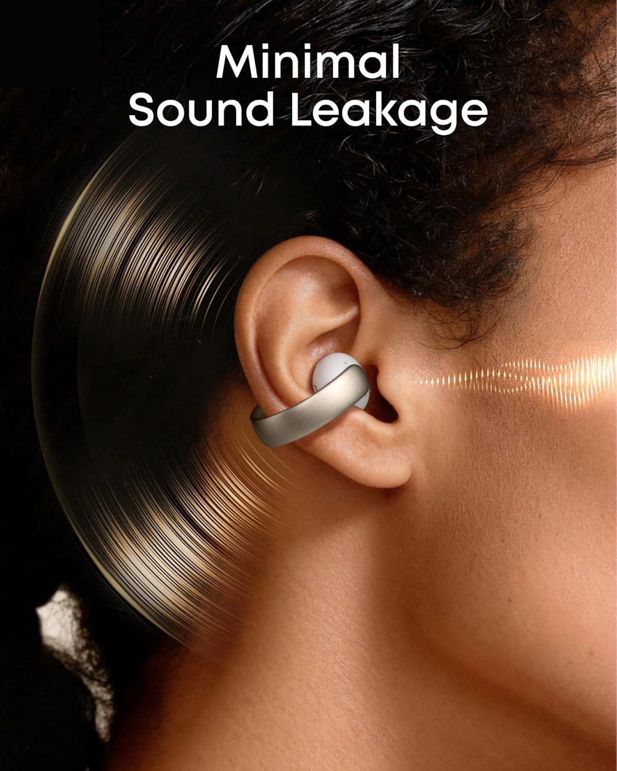 image:imageSoundcore AeroClip by Anker OpenEar Earbuds ClipOn Headphones Adaptive Comfort Clear Calls with 4 Mics and AI Stable Fit 12mm Drivers for Powerful Bass HiRes OpenRing DesignChampagne Mist