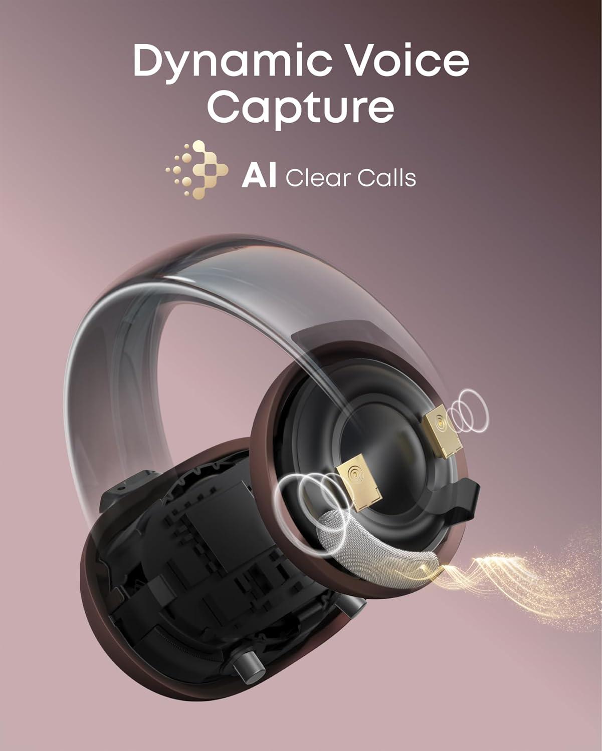 image:imageSoundcore AeroClip by Anker OpenEar Earbuds ClipOn Headphones Adaptive Comfort Clear Calls with 4 Mics and AI Stable Fit 12mm Drivers for Powerful Bass HiRes OpenRing DesignRosy Brown