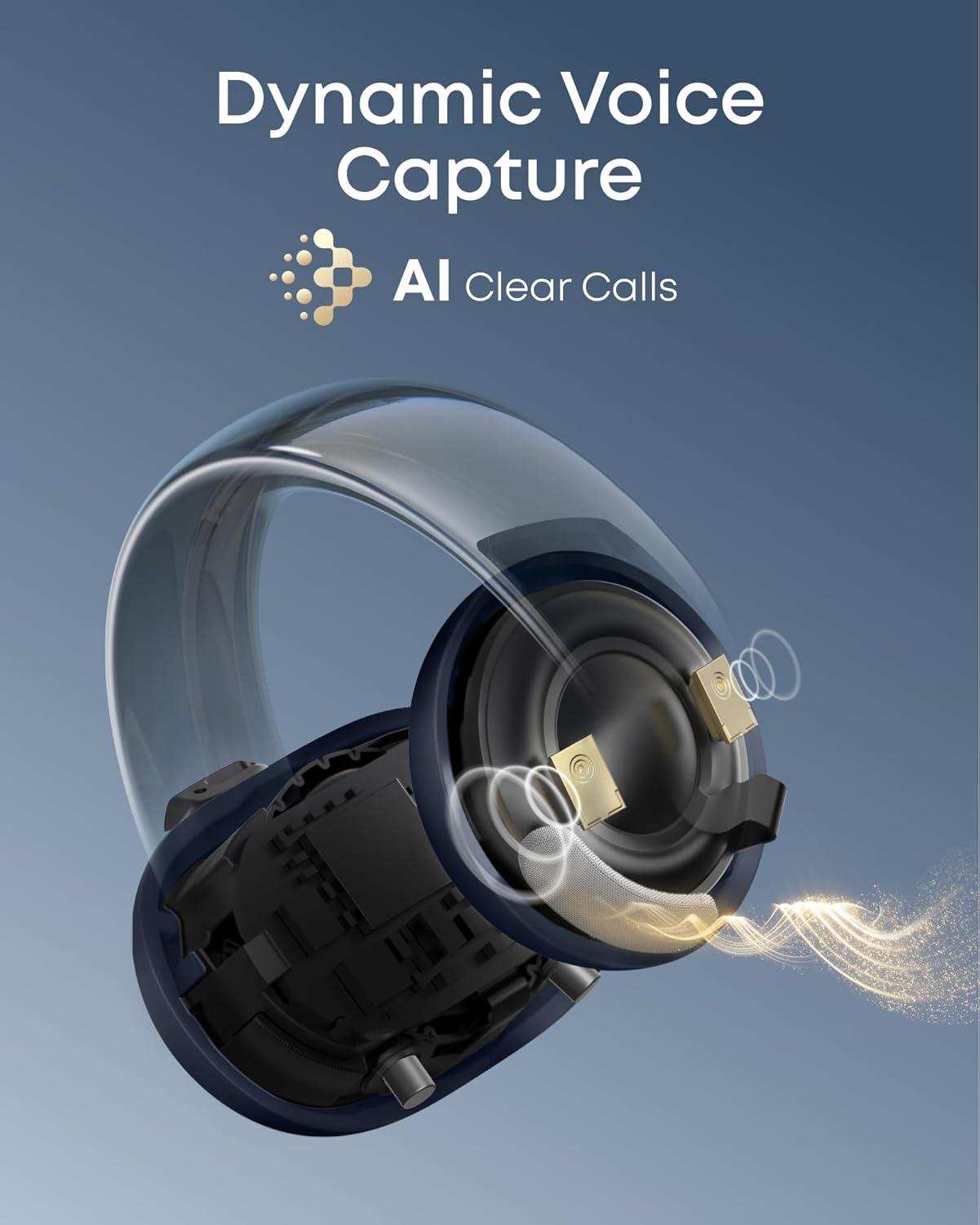 image:imageSoundcore AeroClip by Anker OpenEar Earbuds ClipOn Headphones Adaptive Comfort Clear Calls with 4 Mics and AI Stable Fit 12mm Drivers for Powerful Bass HiRes OpenRing DesignGlacier Blue