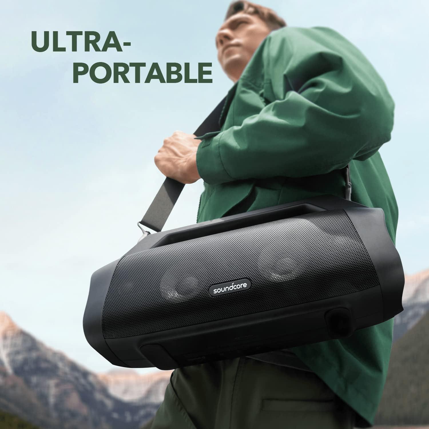 image:imageSoundcore Anker Motion Boom Plus IP67 Outdoor Speaker with 80W Stereo Sound BlackBlack