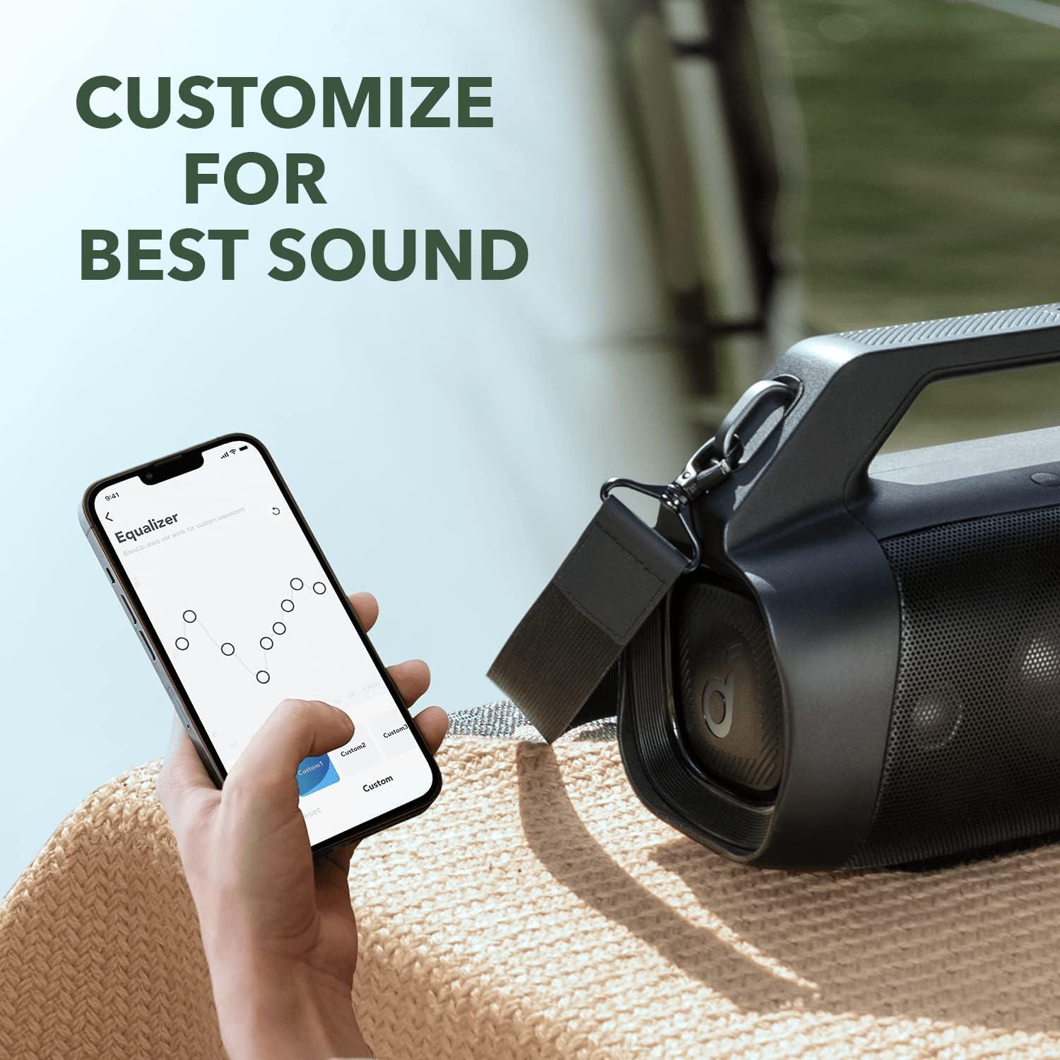 image:imageSoundcore Anker Motion Boom Plus IP67 Outdoor Speaker with 80W Stereo Sound BlackBlack