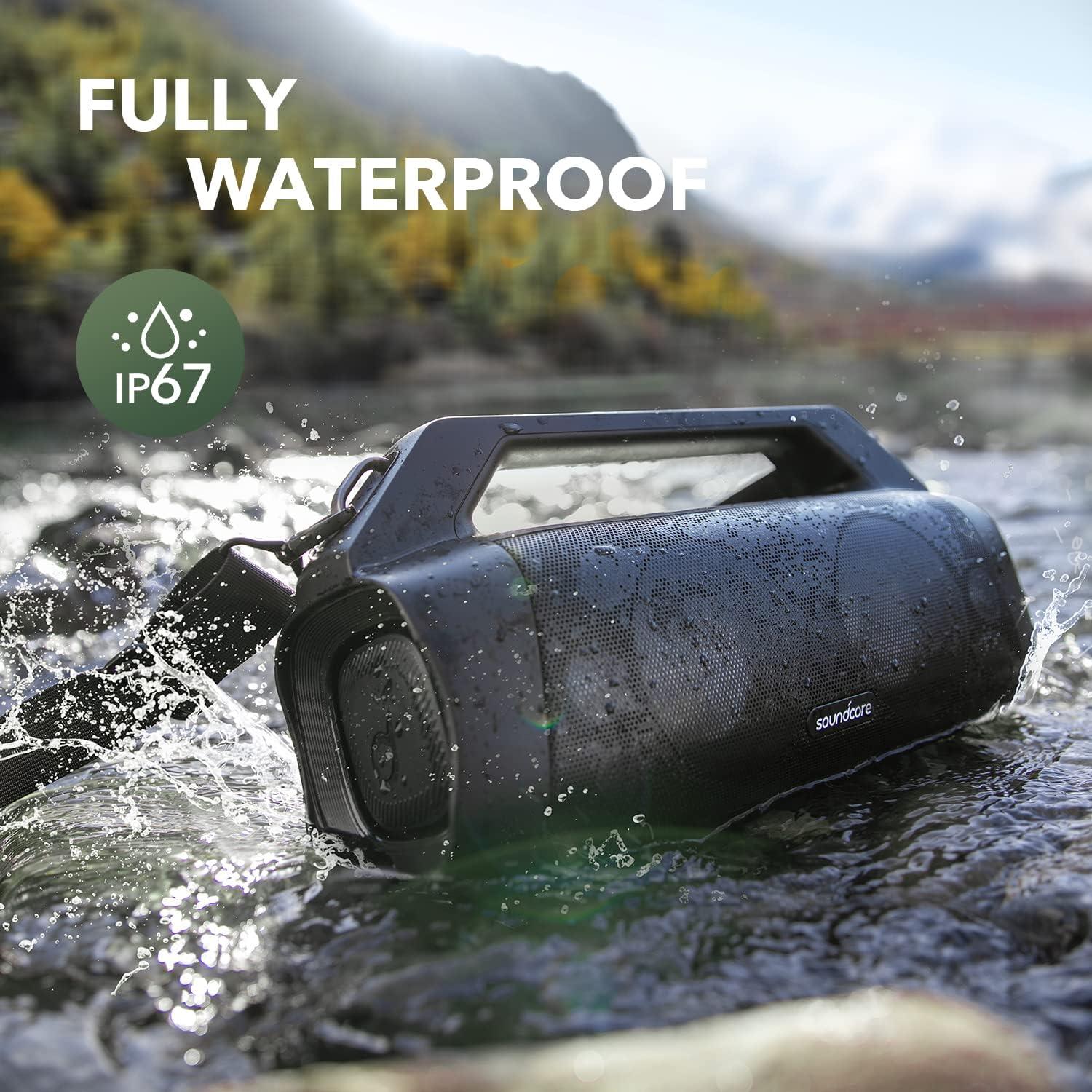 image:imageSoundcore Anker Motion Boom Plus IP67 Outdoor Speaker with 80W Stereo Sound BlackBlack