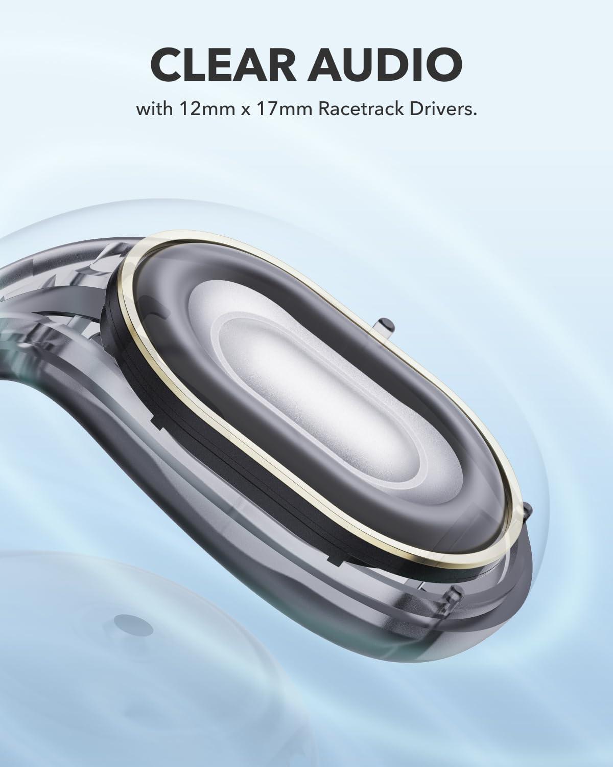 image:imageSoundcore C30i by Anker OpenEar Earbuds ClipOn Headphones Lightweight Comfort SmallEar Friendly Stable Fit FirmShell Design Attachable Ear Grips Big Drivers for Clear Audio 30H Play IPX4Clarity Black