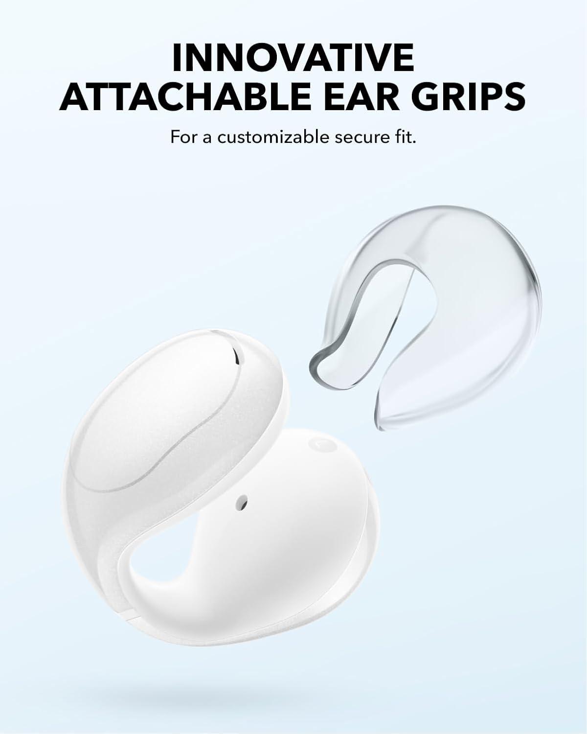 image:imageSoundcore C30i by Anker OpenEar Earbuds ClipOn Headphones Lightweight Comfort SmallEar Friendly Stable Fit FirmShell Design Attachable Ear Grips Big Drivers for Clear Audio 30H Play IPX4White