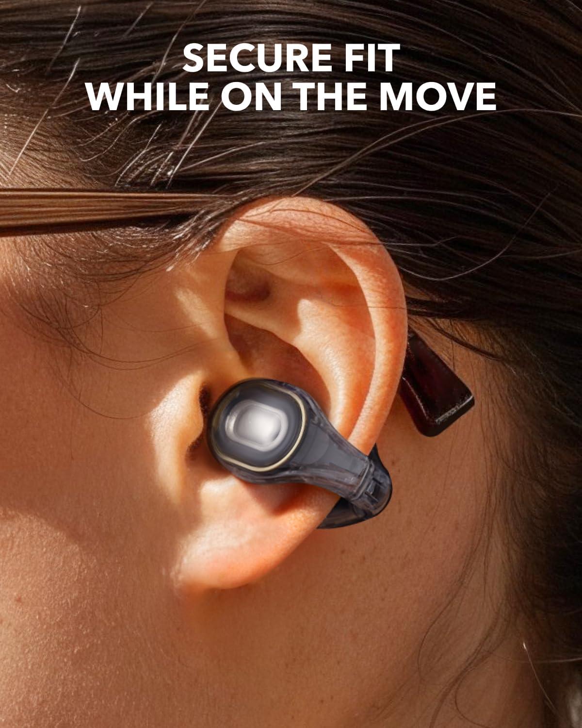 image:imageSoundcore C30i by Anker OpenEar Earbuds ClipOn Headphones Lightweight Comfort SmallEar Friendly Stable Fit FirmShell Design Attachable Ear Grips Big Drivers for Clear Audio 30H Play IPX4Clarity Black