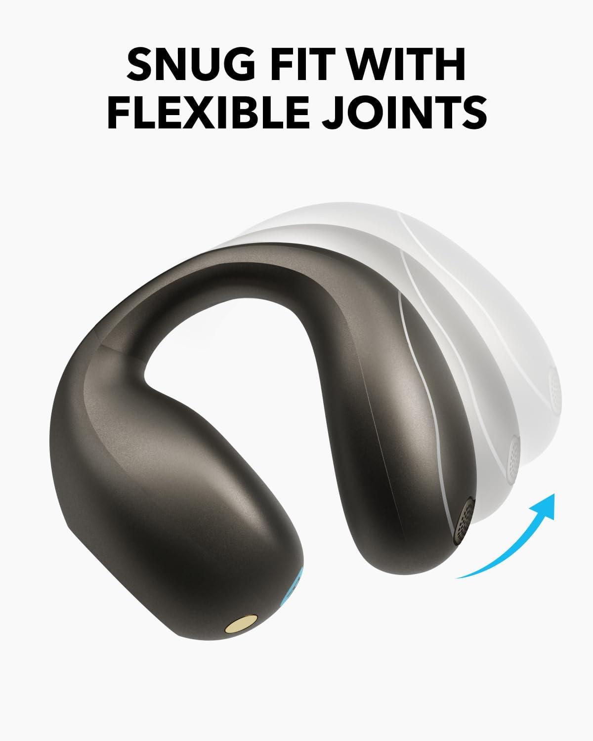 image:imageSoundcore C40i by Anker OpenEar Earbuds ClipOn Headphones Flexible Joint Design Button Controls Lightweight Comfort Stable Fit with Attachable Ear Grips Expansive Drivers for Clear SoundDark Gray