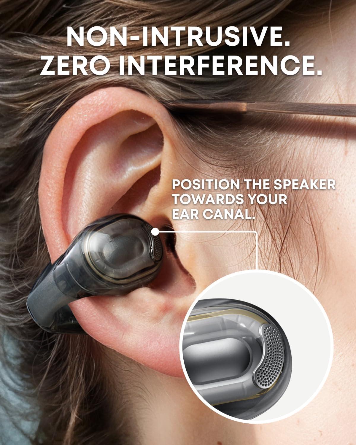 image:imageSoundcore C40i by Anker OpenEar Earbuds ClipOn Headphones Flexible Joint Design Button Controls Lightweight Comfort Stable Fit with Attachable Ear Grips Expansive Drivers for Clear SoundClarity Black