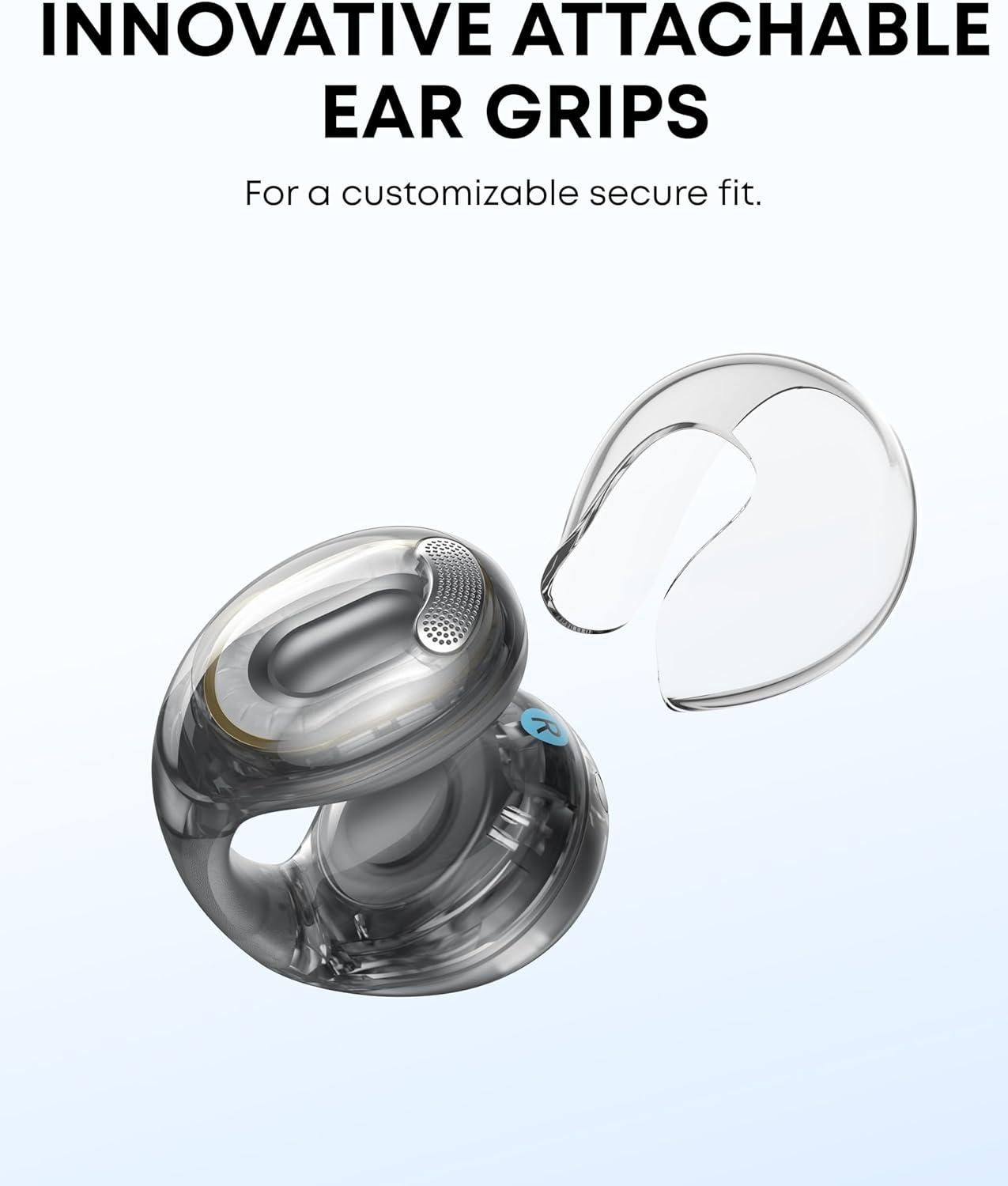 image:imageSoundcore C40i by Anker OpenEar Earbuds ClipOn Headphones Flexible Joint Design Button Controls Lightweight Comfort Stable Fit with Attachable Ear Grips Expansive Drivers for Clear SoundClarity Black