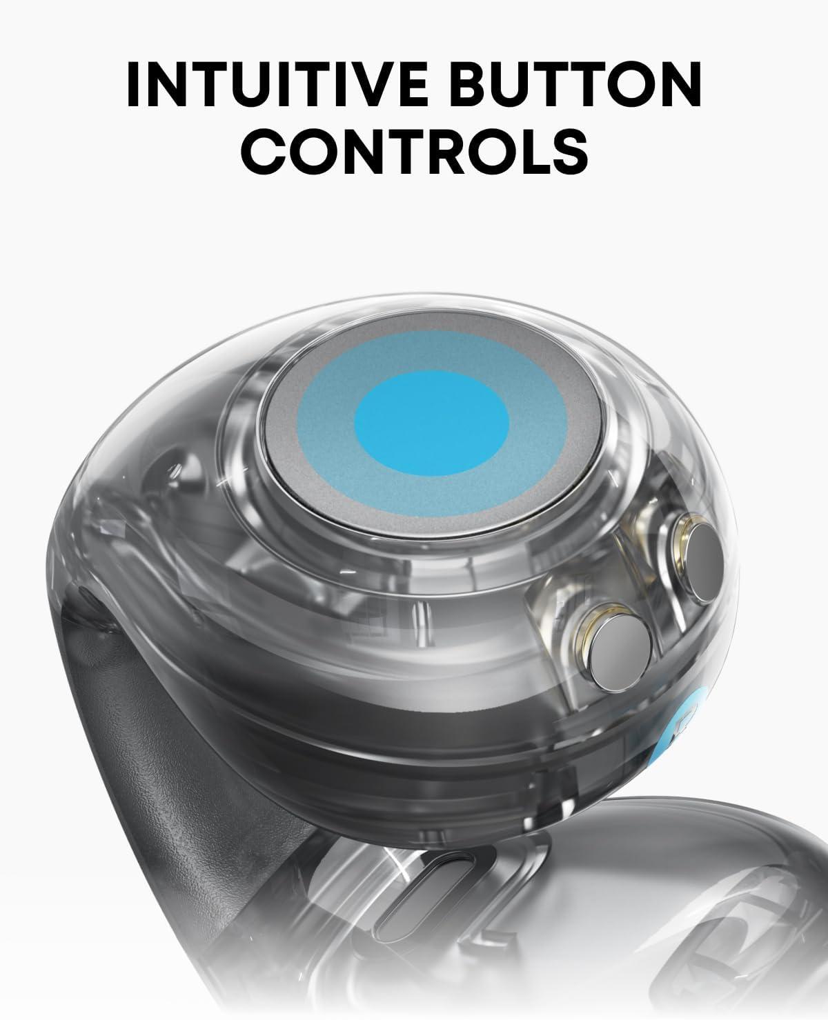image:imageSoundcore C40i by Anker OpenEar Earbuds ClipOn Headphones Flexible Joint Design Button Controls Lightweight Comfort Stable Fit with Attachable Ear Grips Expansive Drivers for Clear SoundClarity Black