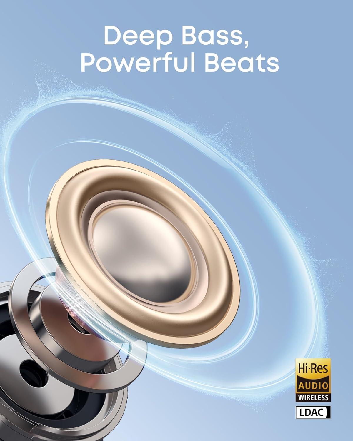 image:imageSoundcore C50i Open Ear Earbuds ClipOn Headphones Over Ear for Running Workout 12mm Drivers Powerful Bass 28H Playtime IP55 Waterproof Bluetooth 60 HiRes FlexiClip Design by AnkerBlack