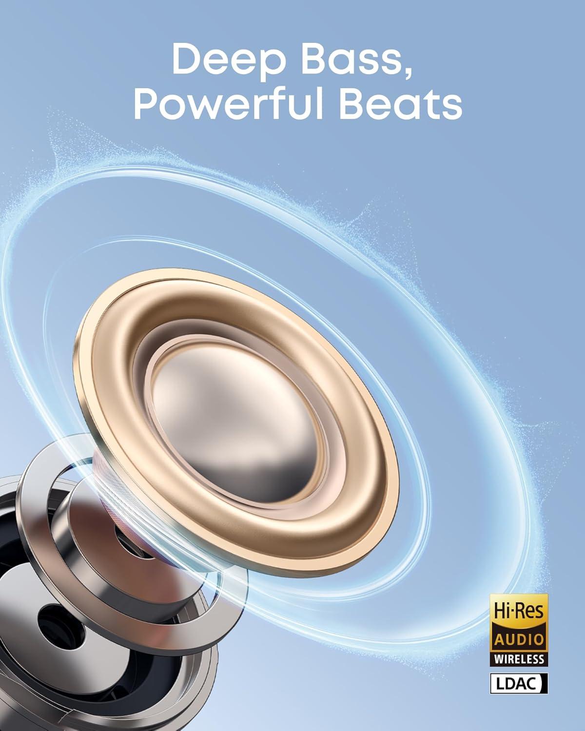 image:imageSoundcore C50i Open Ear Earbuds ClipOn Headphones Over Ear for Running Workout 12mm Drivers Powerful Bass 28H Playtime IP55 Waterproof Bluetooth 60 HiRes FlexiClip Design by AnkerWhite