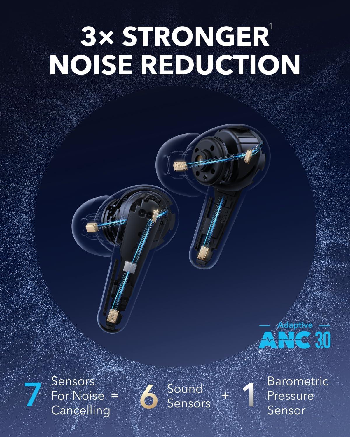 image:imageSoundcore Liberty 4 Pro by Anker Noise Cancelling Wireless Earbuds 7Sensor and RealTime Adaptive Noise Cancelling 2 Faster Charging StudioLevel HiFi Music Clear Calls with 6 Mics and AIWhite