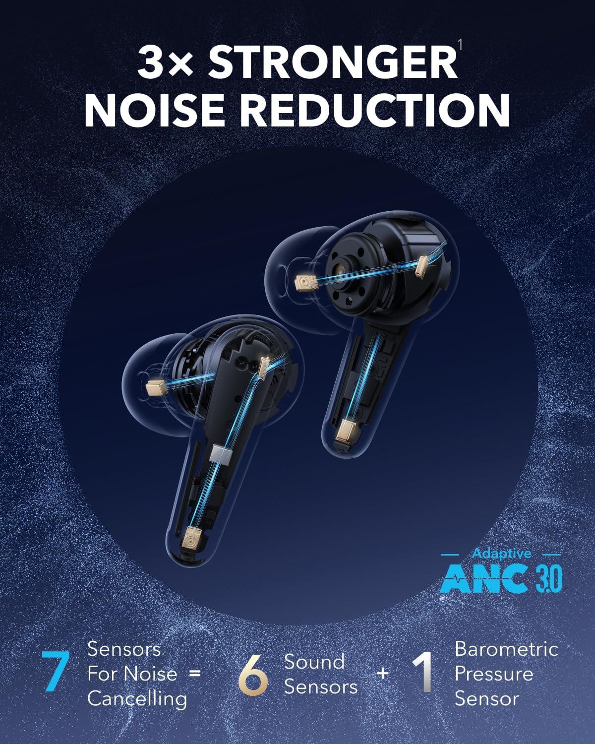 image:imageSoundcore Liberty 4 Pro by Anker Noise Cancelling Wireless Earbuds 7Sensor and RealTime Adaptive Noise Cancelling 2 Faster Charging StudioLevel HiFi Music Clear Calls with 6 Mics and AIGlossy Black