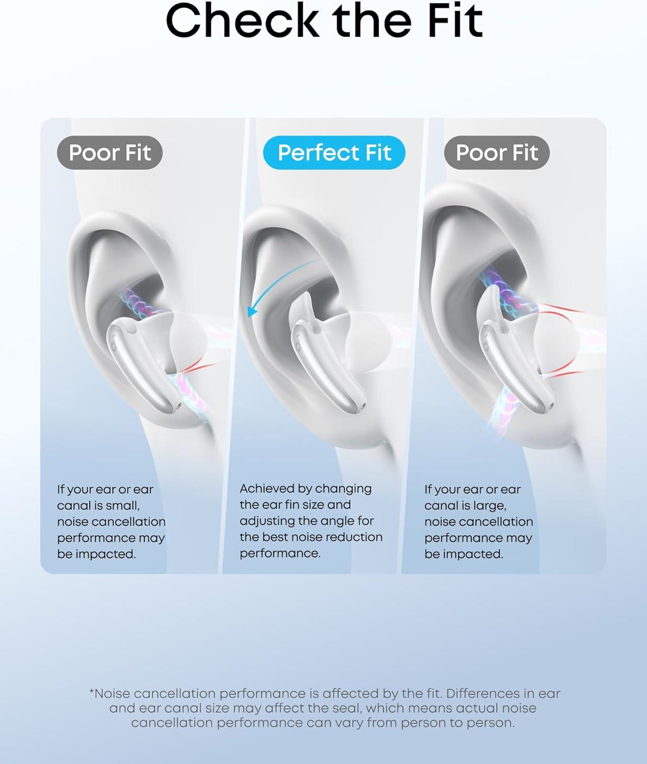 image:imageSoundcore Liberty Buds by Anker SemiinEar Design Removable Ear Fins RealTime Adaptive Noise Cancelling Fast Charging Wireless Bluetooth EarbudsTranslation Earbuds 30H PlaytimeWhite
