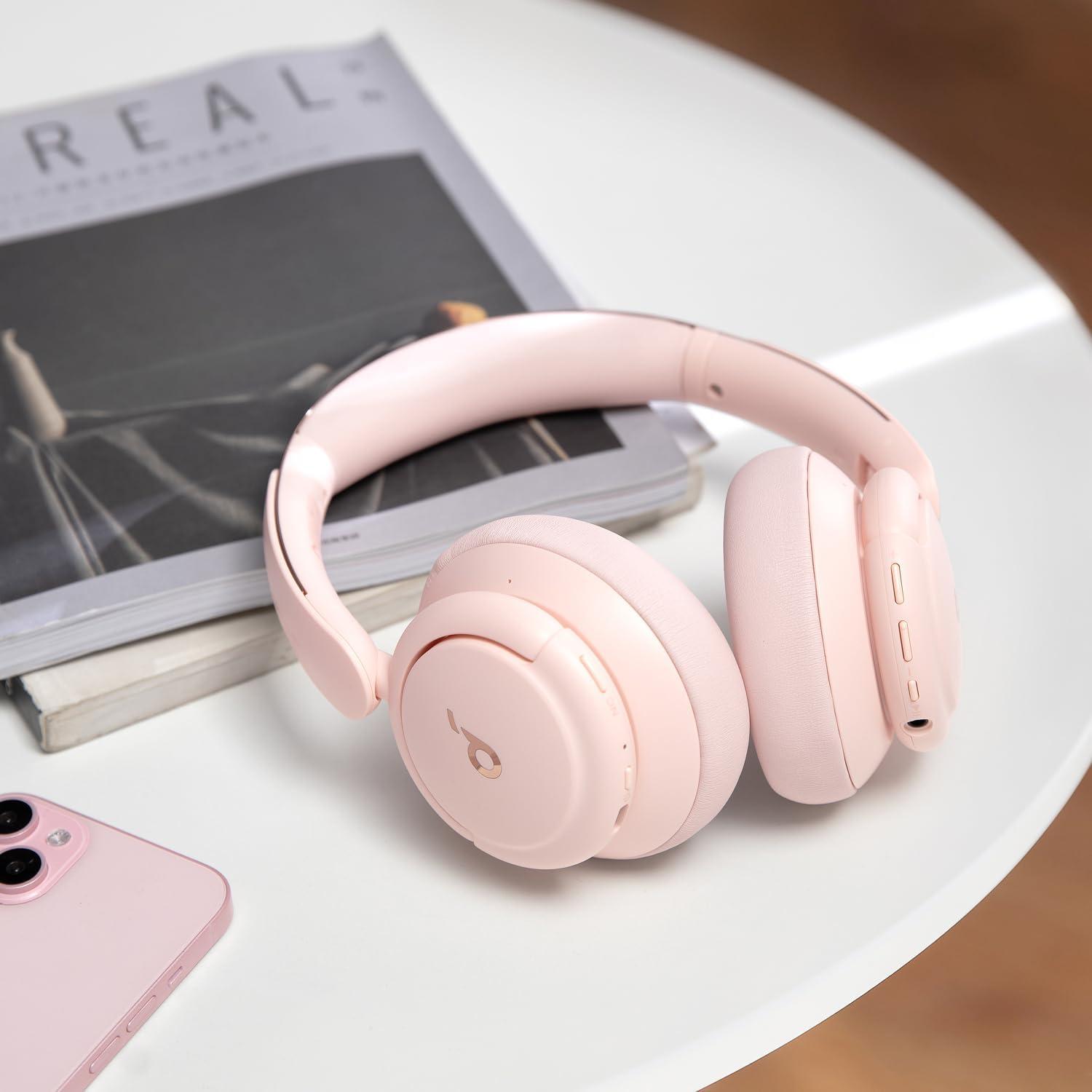 image:imageSoundcore Q30 by Anker Hybrid Active Noise Cancelling Headphones Multiple Modes HiRes Audio Custom EQ via App 50H Playtime Comfortable Fit Bluetooth Multipoint ConnectionPink