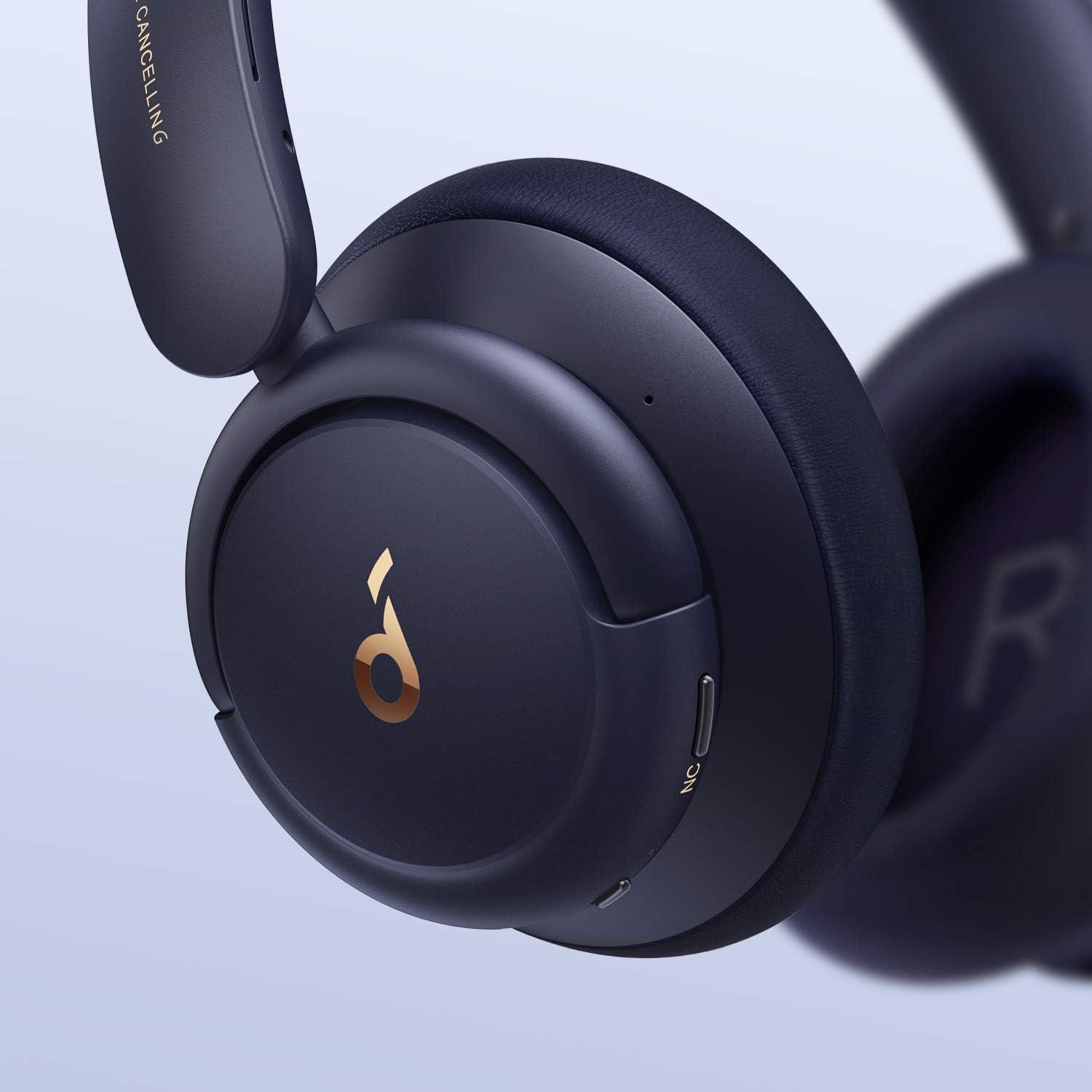 image:imageSoundcore Q30 by Anker Hybrid Active Noise Cancelling Headphones Multiple Modes HiRes Audio Custom EQ via App 50H Playtime Comfortable Fit Bluetooth Multipoint ConnectionBlue