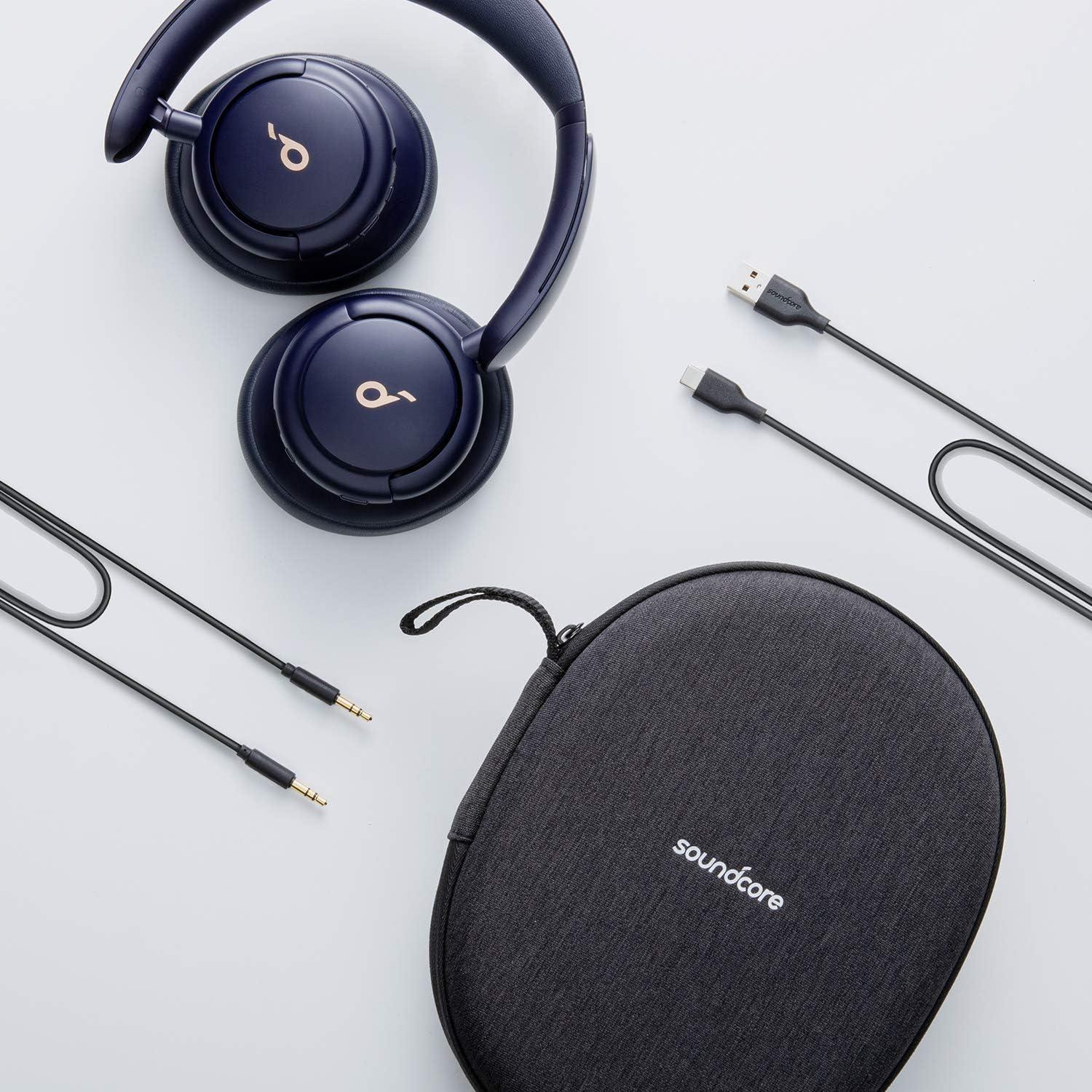 image:imageSoundcore Q30 by Anker Hybrid Active Noise Cancelling Headphones Multiple Modes HiRes Audio Custom EQ via App 50H Playtime Comfortable Fit Bluetooth Multipoint ConnectionBlue