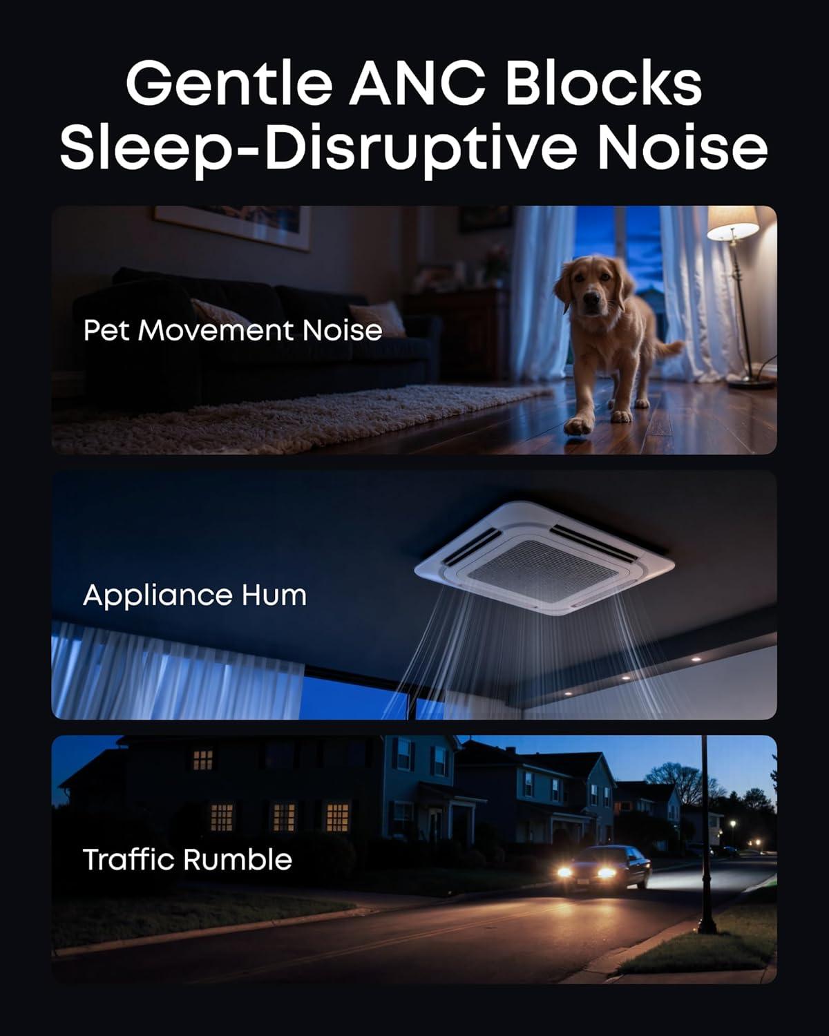 image:imageSoundcore Sleep A30 by Anker Sleep Earbuds Smart Active Noise Cancelling Sleep Headphones Adaptive SnoreMasking System UltraComfort for Side Sleepers 45H PlaytimeMist Green