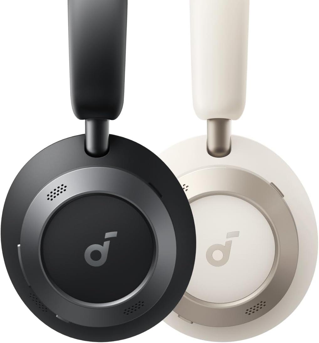 image:imageSoundcore Space One Pro FlexiCurve OverEar Headphone Adaptive Active Noise Cancelling Headphones Driven by 6 Mics 60H Lossless Audio UltraFast Charging HiRes Wireless Comfortable FitJet Black