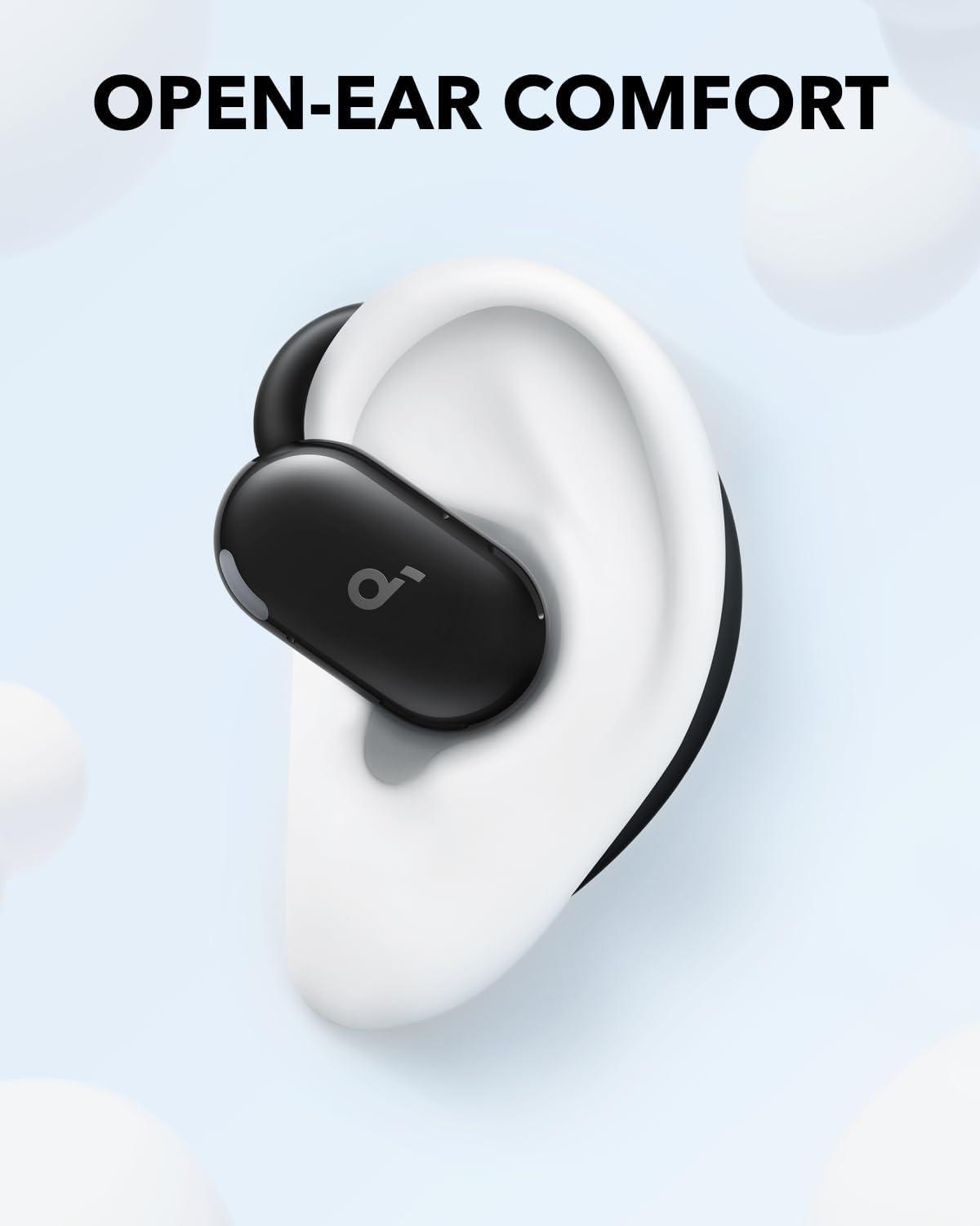 image:imageSoundcore V20i by Anker OpenEar Headphones Adjustable Ear Hooks UltraComfort Snug Fit Powerful Sound Clear Calls IP55 36H Playtime Bluetooth 54 Wireless Earbuds Multipoint ConnectionBlack