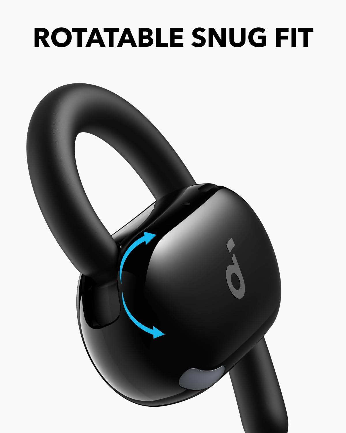 image:imageSoundcore V20i by Anker OpenEar Headphones Adjustable Ear Hooks UltraComfort Snug Fit Powerful Sound Clear Calls IP55 36H Playtime Bluetooth 54 Wireless Earbuds Multipoint ConnectionBlack