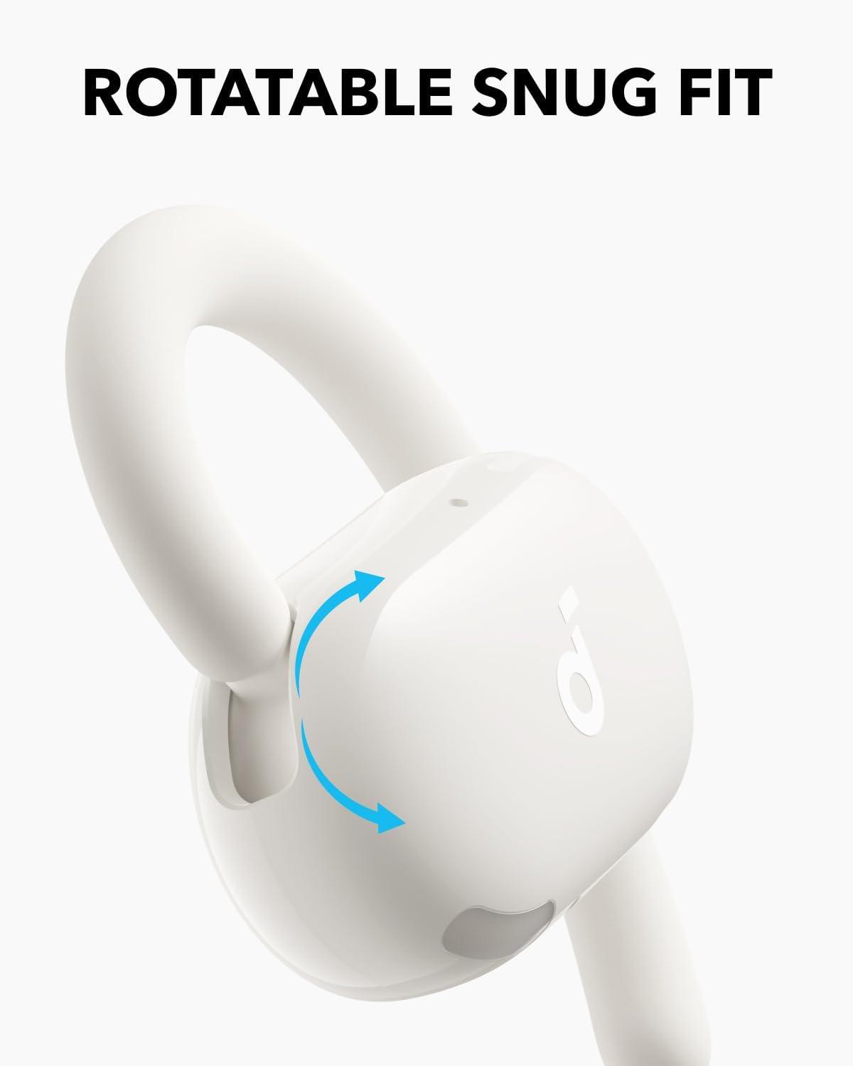 image:imageSoundcore V20i by Anker OpenEar Headphones Adjustable Ear Hooks UltraComfort Snug Fit Powerful Sound Clear Calls IP55 36H Playtime Bluetooth 54 Wireless Earbuds Multipoint ConnectionWhite