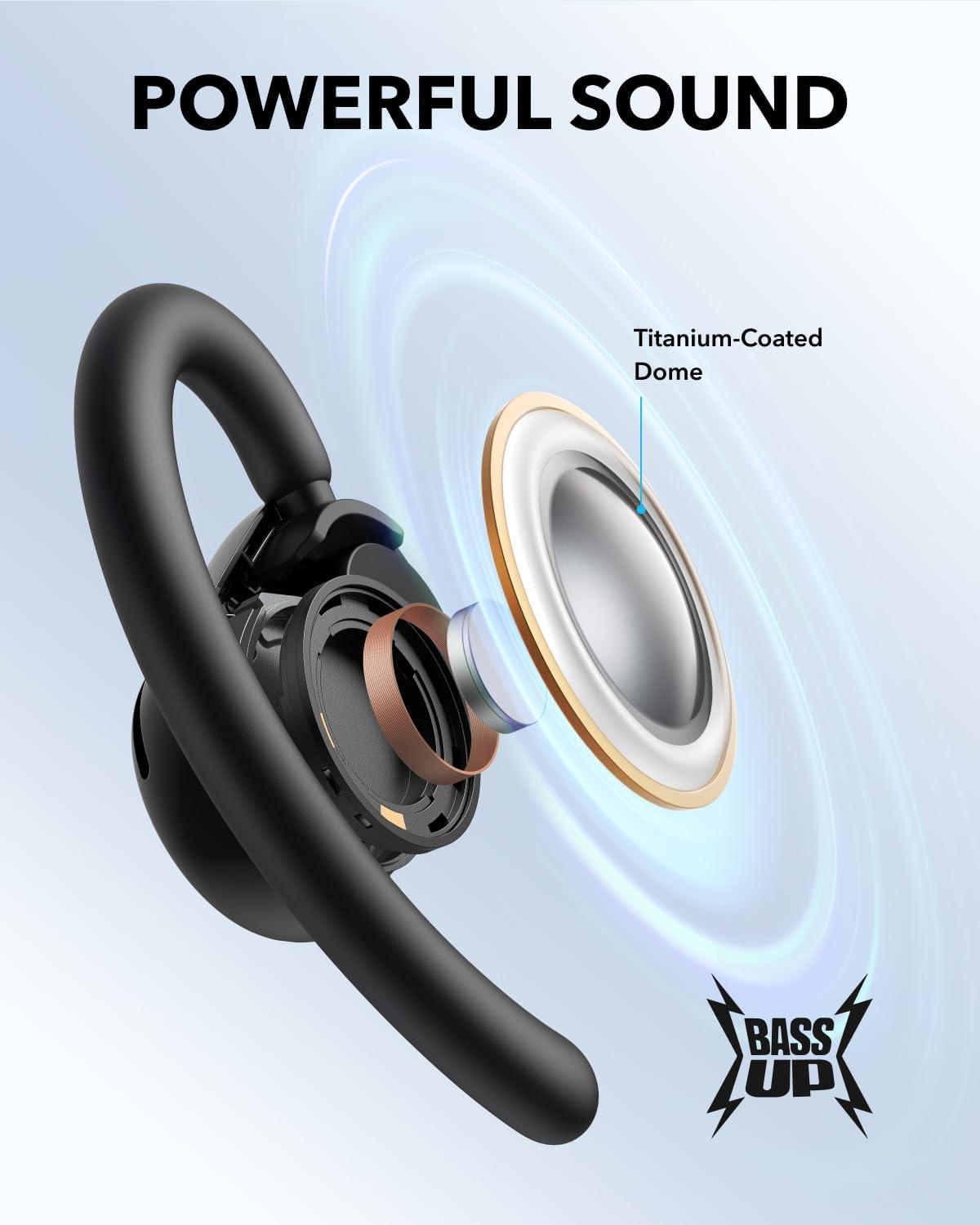 image:imageSoundcore V20i by Anker OpenEar Headphones Adjustable Ear Hooks UltraComfort Snug Fit Powerful Sound Clear Calls IP55 36H Playtime Bluetooth 54 Wireless Earbuds Multipoint ConnectionBlack