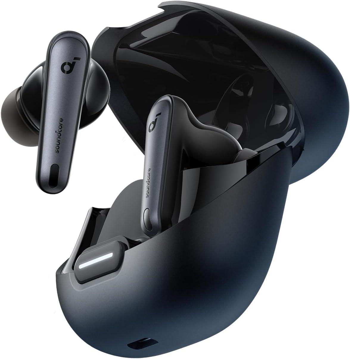 image:imageSoundcore by Anker Liberty 4 NC Noise Cancelling Earbuds 985 Noise Reduction Adaptive Noise Cancelling to Ears and Environment HiRes Sound 50H Battery Wireless Charging Bluetooth 53Black