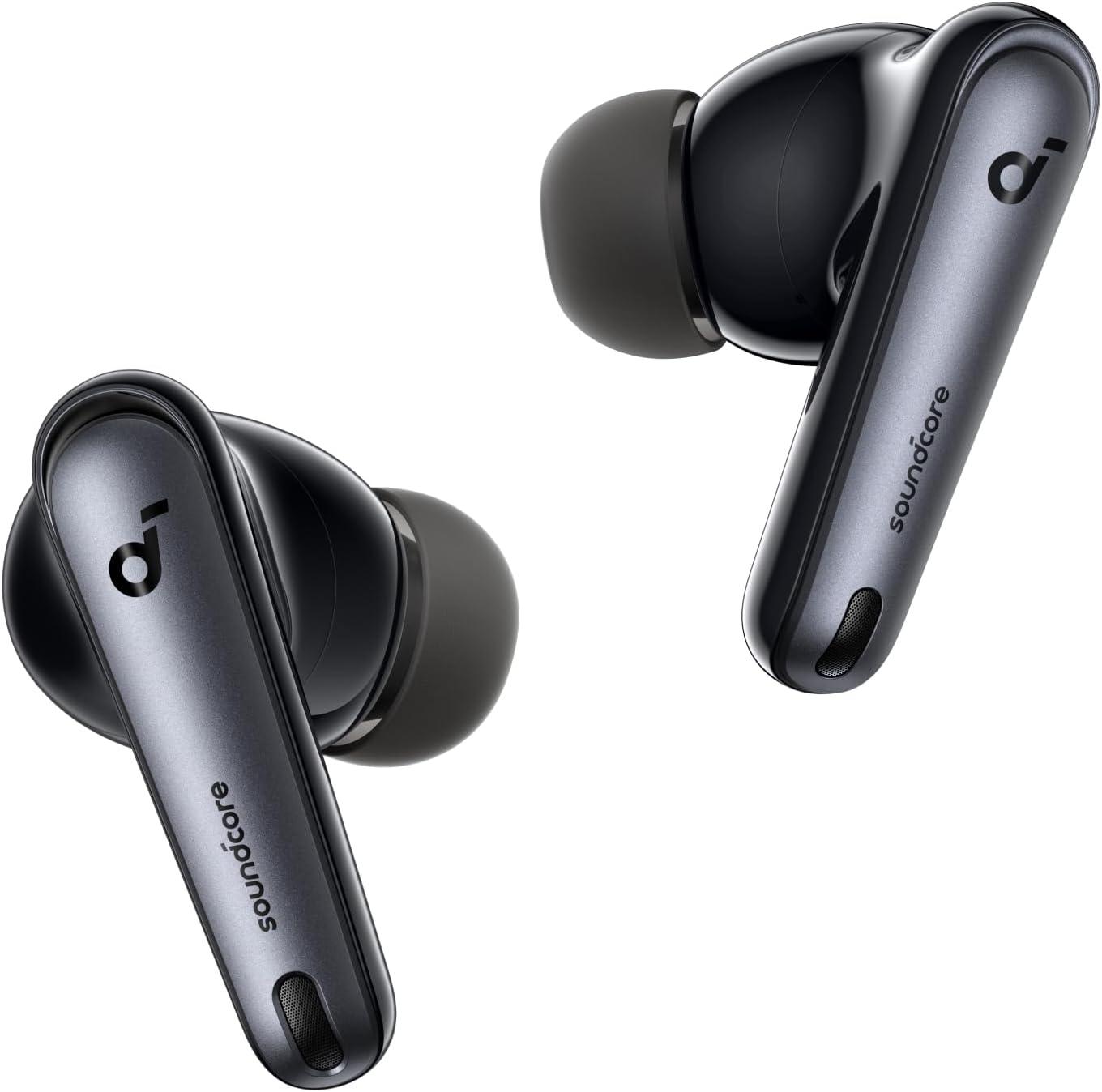 image:imageSoundcore by Anker Liberty 4 NC Noise Cancelling Earbuds 985 Noise Reduction Adaptive Noise Cancelling to Ears and Environment HiRes Sound 50H Battery Wireless Charging Bluetooth 53Black