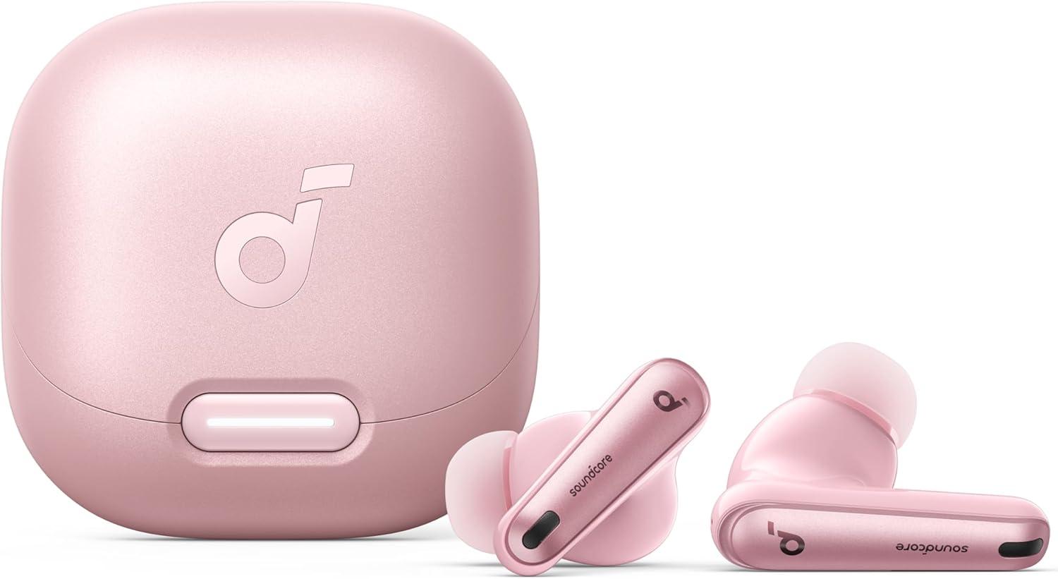 image:imageSoundcore by Anker Liberty 4 NC Noise Cancelling Earbuds 985 Noise Reduction Adaptive Noise Cancelling to Ears and Environment HiRes Sound 50H Battery Wireless Charging Bluetooth 53Pastel Pink