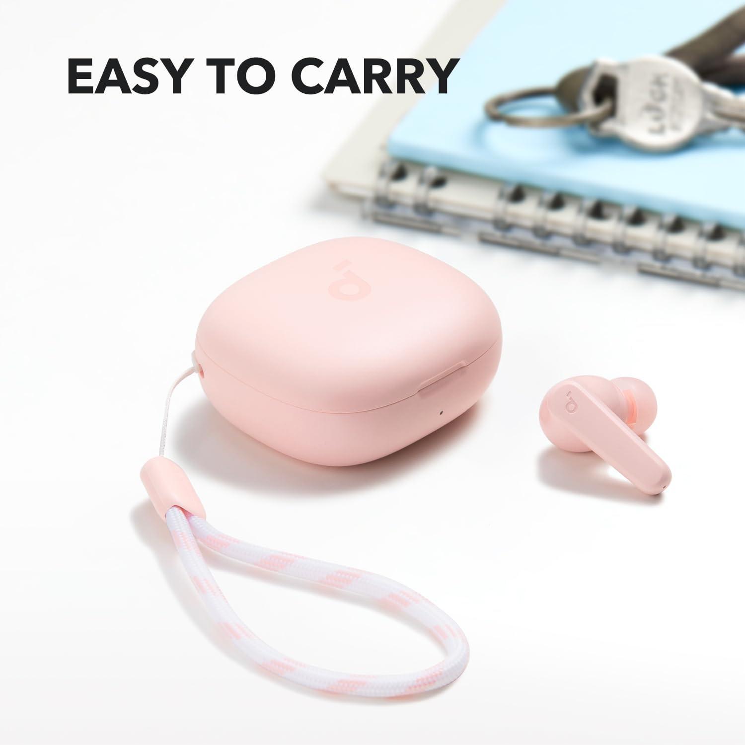 image:imageSoundcore by Anker P20i True Wireless Earbuds 10mm Drivers with Big Bass Bluetooth 53 30H Long Playtime WaterResistant 2 Mics for AI Clear Calls 22 Preset EQs Customization BluePink