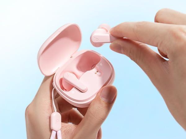 image:imageSoundcore by Anker P20i True Wireless Earbuds 10mm Drivers with Big Bass Bluetooth 53 30H Long Playtime WaterResistant 2 Mics for AI Clear Calls 22 Preset EQs Customization BluePink