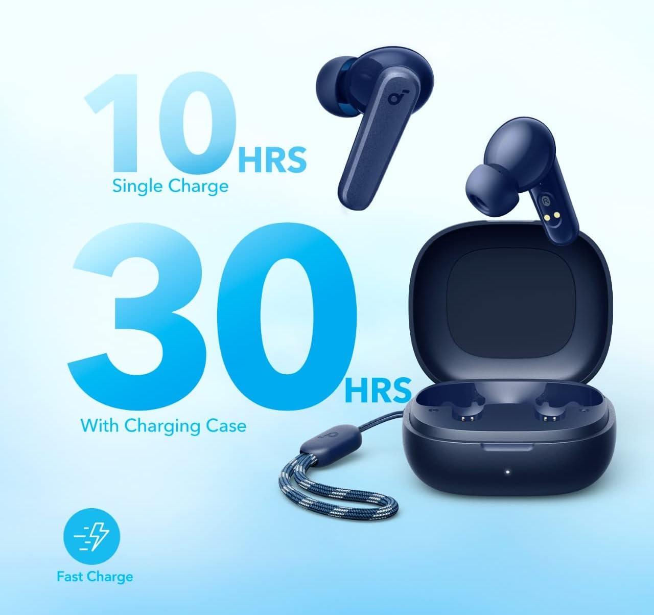image:imageSoundcore by Anker P20i True Wireless Earbuds 10mm Drivers with Big Bass Bluetooth 53 30H Long Playtime WaterResistant 2 Mics for AI Clear Calls 22 Preset EQs Customization BlueBlue