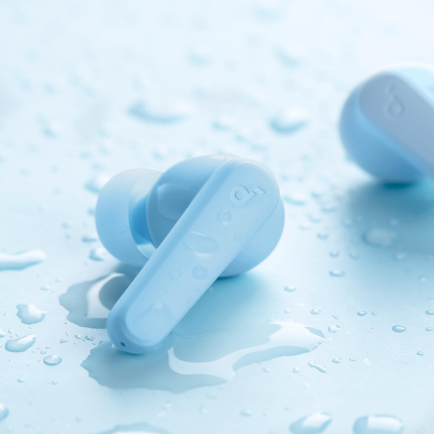 image:imageSoundcore by Anker P20i True Wireless Earbuds 10mm Drivers with Big Bass Bluetooth 53 30H Long Playtime WaterResistant 2 Mics for AI Clear Calls 22 Preset EQs Customization BlueLight Blue