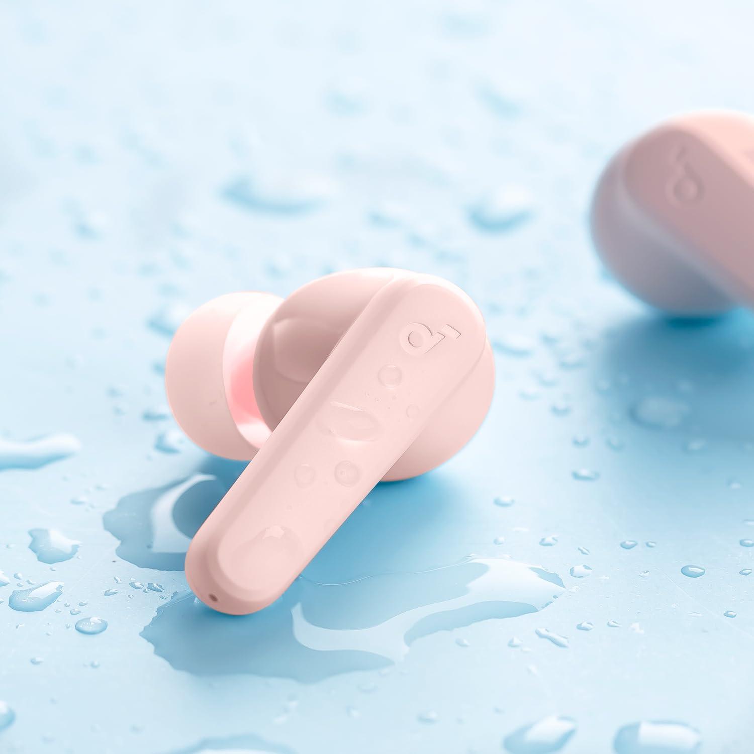 image:imageSoundcore by Anker P20i True Wireless Earbuds 10mm Drivers with Big Bass Bluetooth 53 30H Long Playtime WaterResistant 2 Mics for AI Clear Calls 22 Preset EQs Customization BluePink