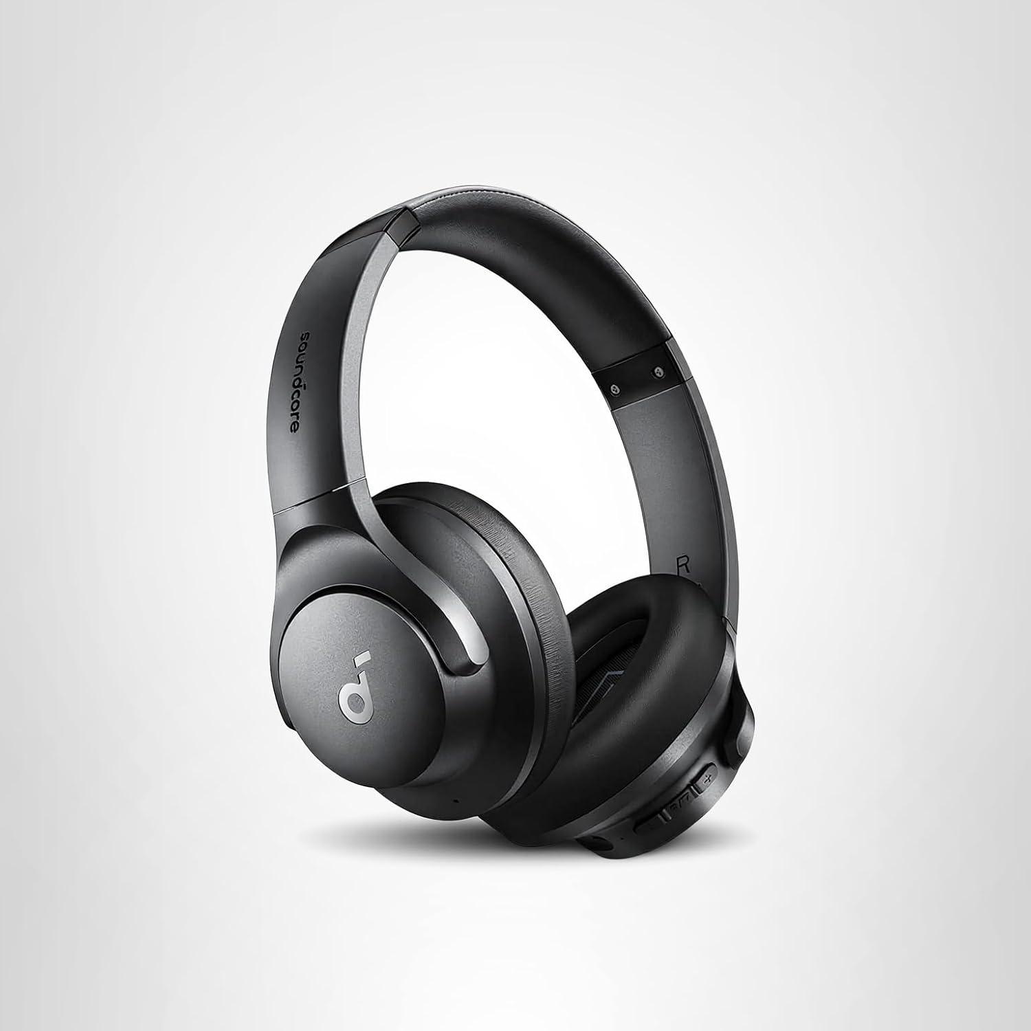 image:imageSoundcore by Anker Q20i Hybrid Active Noise Cancelling Headphones Wireless OverEar Bluetooth 40H Long ANC Playtime HiRes Audio Big Bass Customize via an App Transparency ModeBlack
