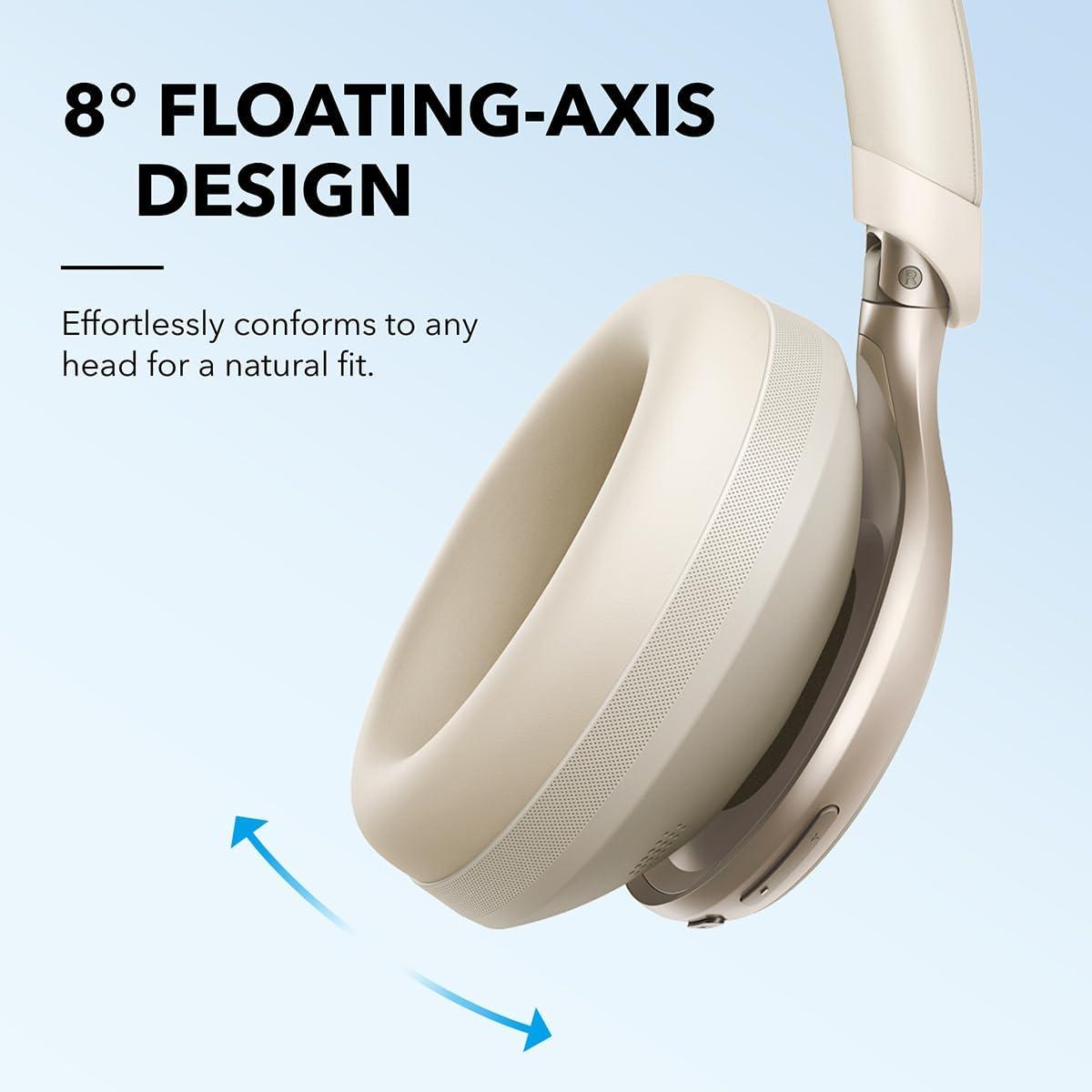 image:imageSoundcore by Anker Space One Active Noise Cancelling Headphones 2X Stronger Voice Reduction 40H ANC Playtime App Control LDAC HiRes Wireless Audio Comfortable Fit Clear Calls Bluetooth 53Latte Cream