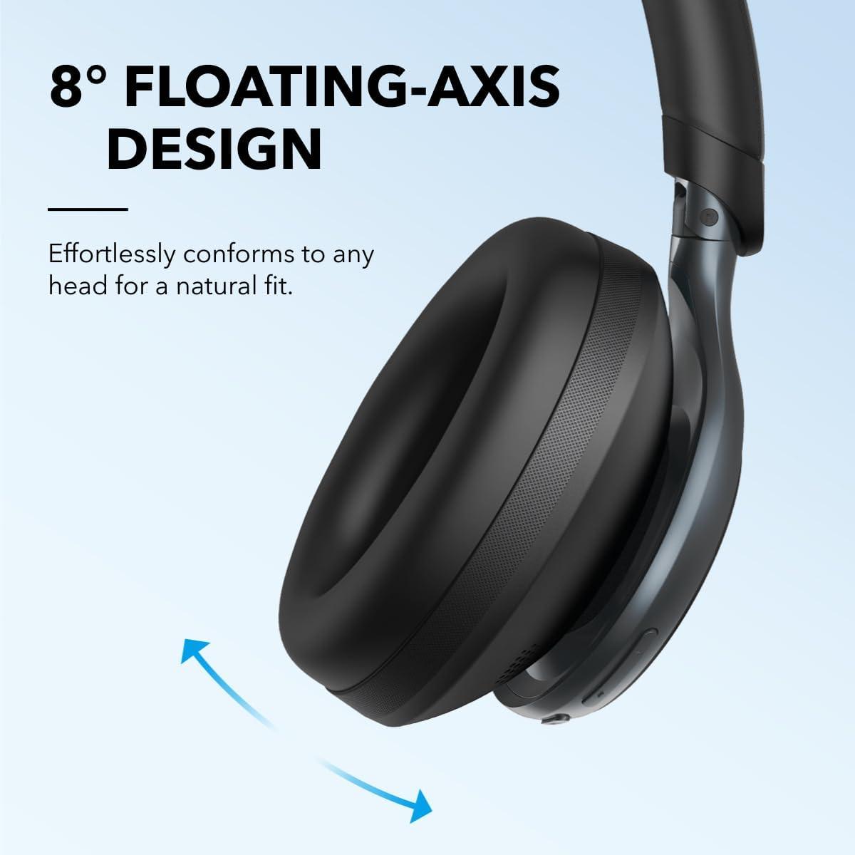 image:imageSoundcore by Anker Space One Active Noise Cancelling Headphones 2X Stronger Voice Reduction 40H ANC Playtime App Control LDAC HiRes Wireless Audio Comfortable Fit Clear Calls Bluetooth 53Abyss Black